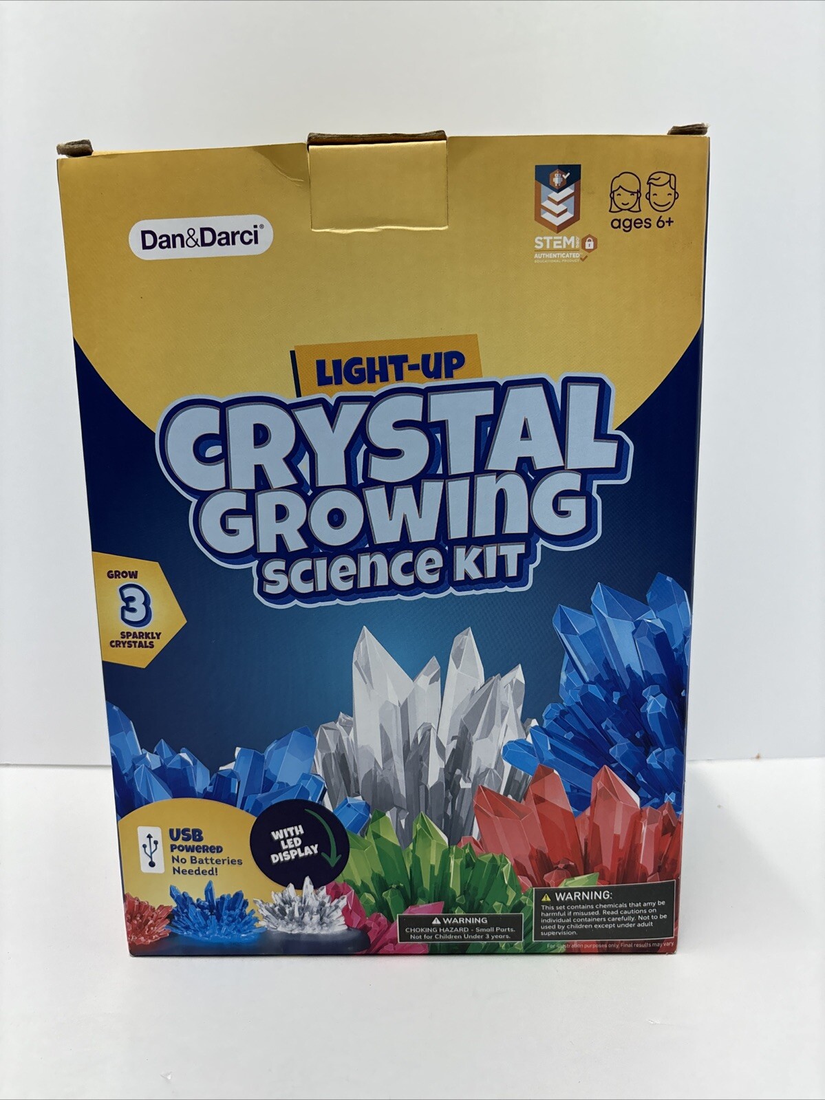Dan&Darci Light up Crystal Growing Science Kit W/LED Display USB Powered