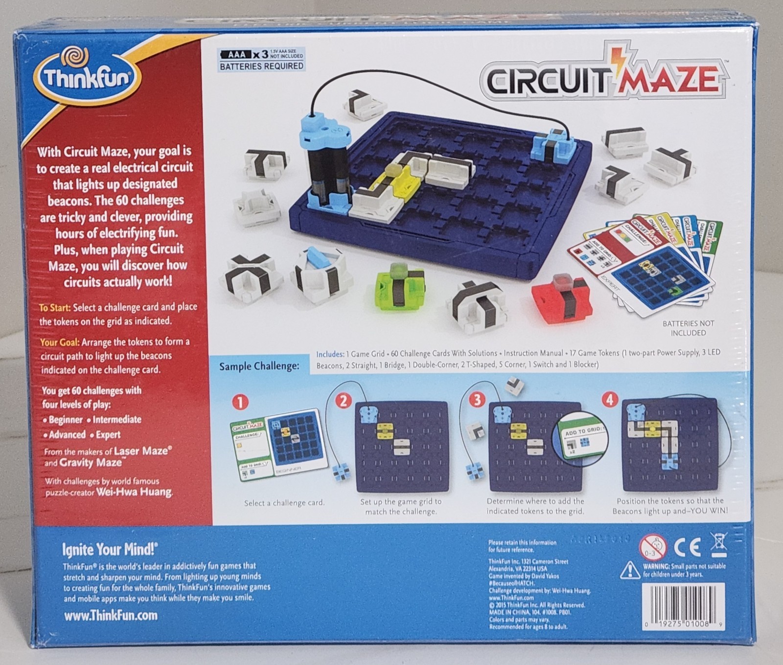 Circuit Maze Electric Current Logic Game By Thinkfun, Family Fun game New Sealed