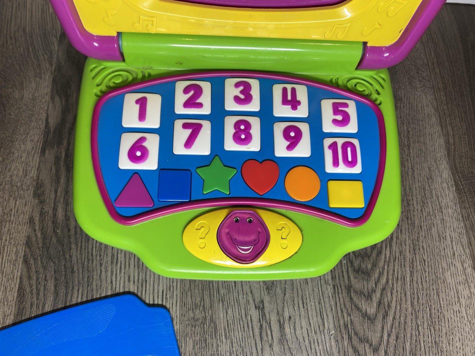 Vintage 2002 Barney and Friends Interactive Laptop With 4 Cartridges Mattel