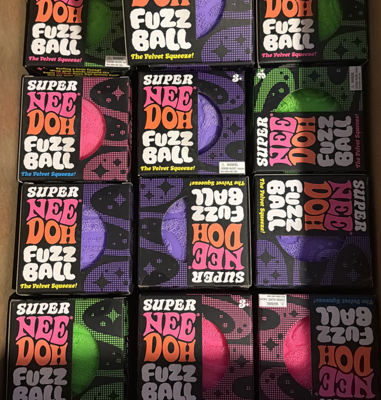Schylling NeeDoh Super Fuzz Ball XL Velvet Squeeze Fuzzball