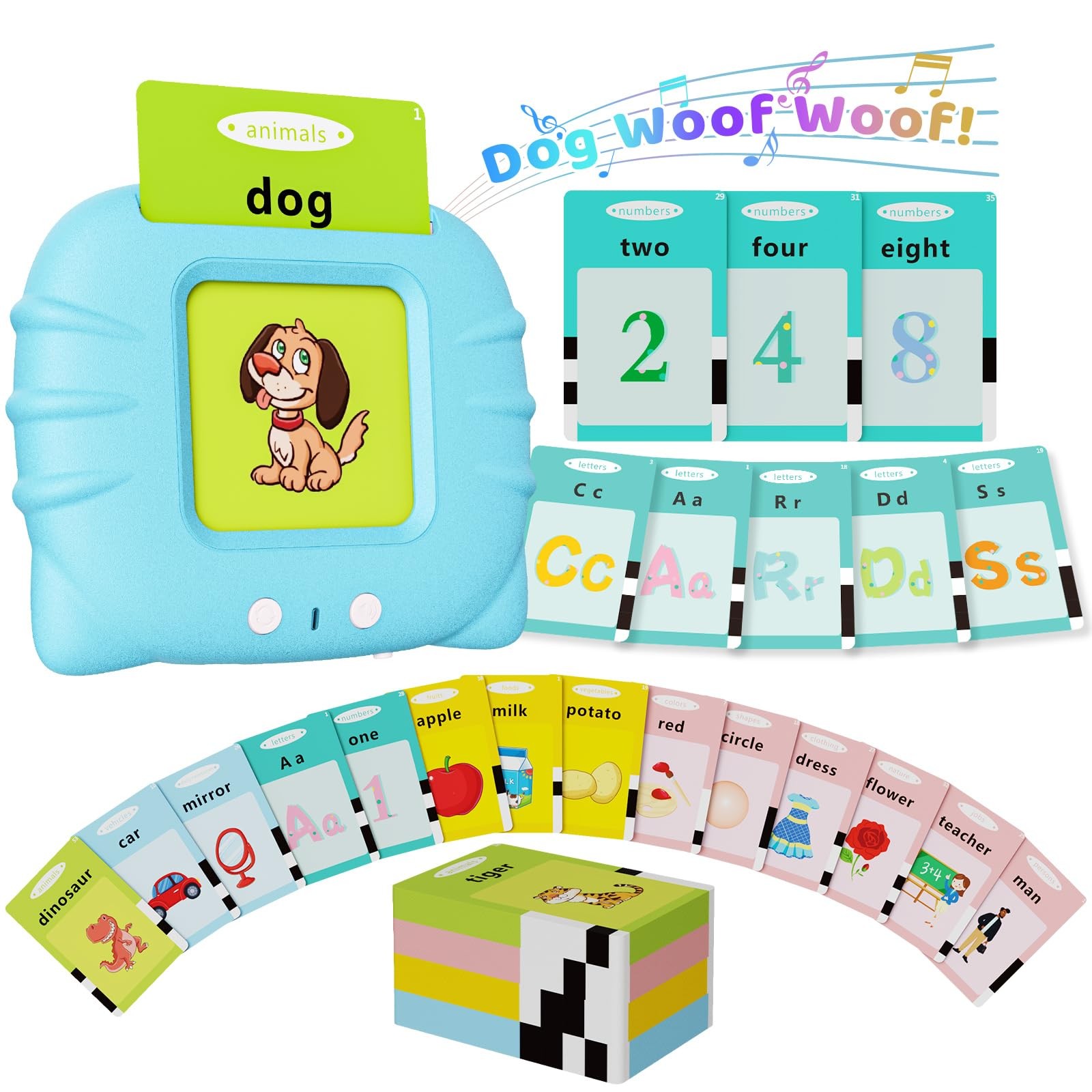 Talking Flash Cards for Toddlers 1-3, Upgraded 248 Sight Words Montessori Spe…