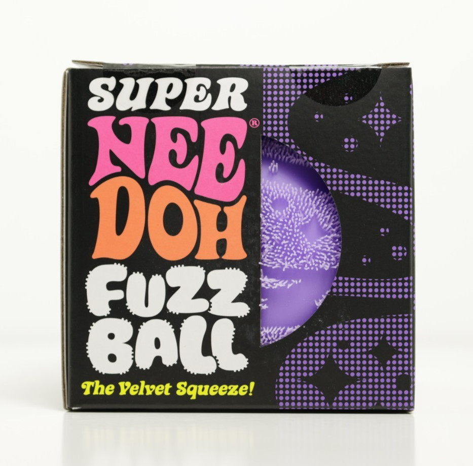 NeeDoh Super Fuzz Ball XL Velvet Squeeze PURPLE Fuzz Ball