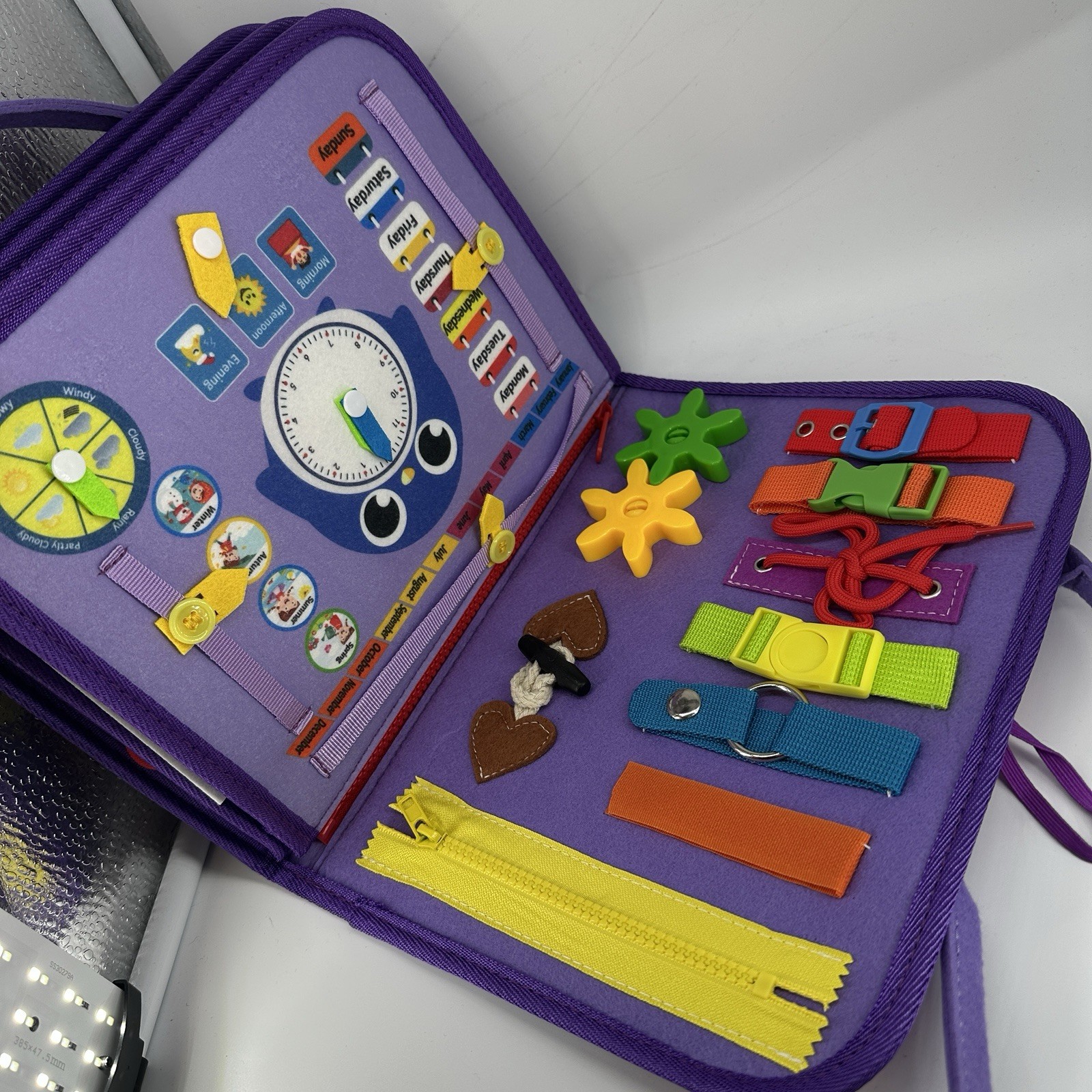 Toddler Busy Board Book With Handles For Ages 3 And Up