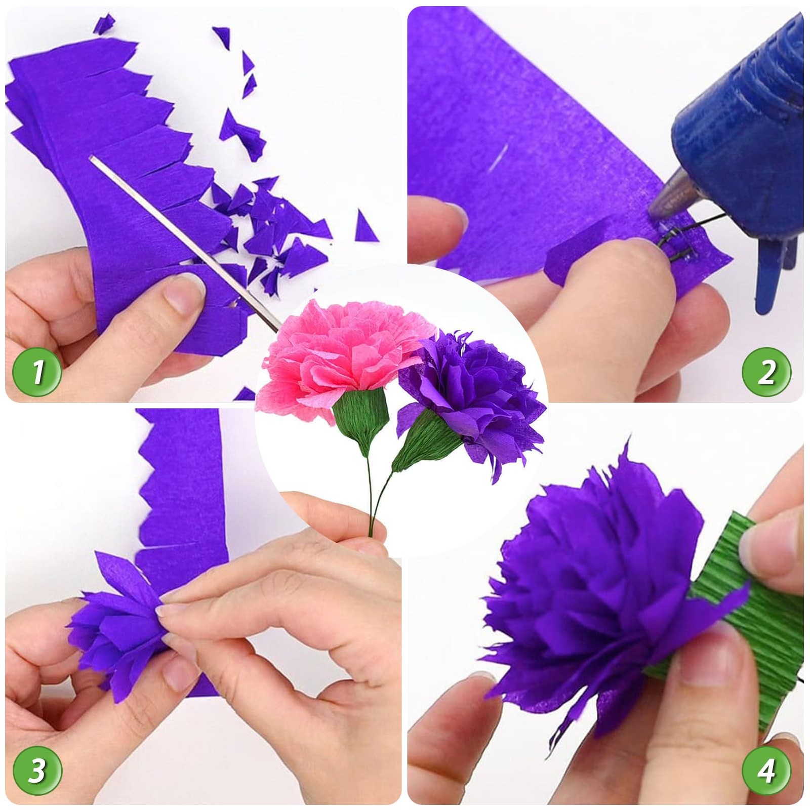 Crepe Paper Flower DIY 14 Colors, 9.8 x 98 Inch Wide Multiple colors 1