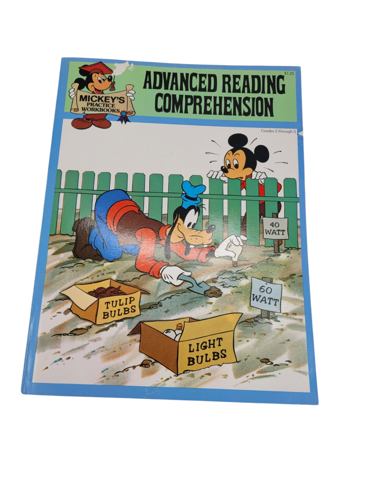 VTG 1979 Mickey Mouse’s Advanced Reading Comprehension Workbook Grades 2-5 NOS