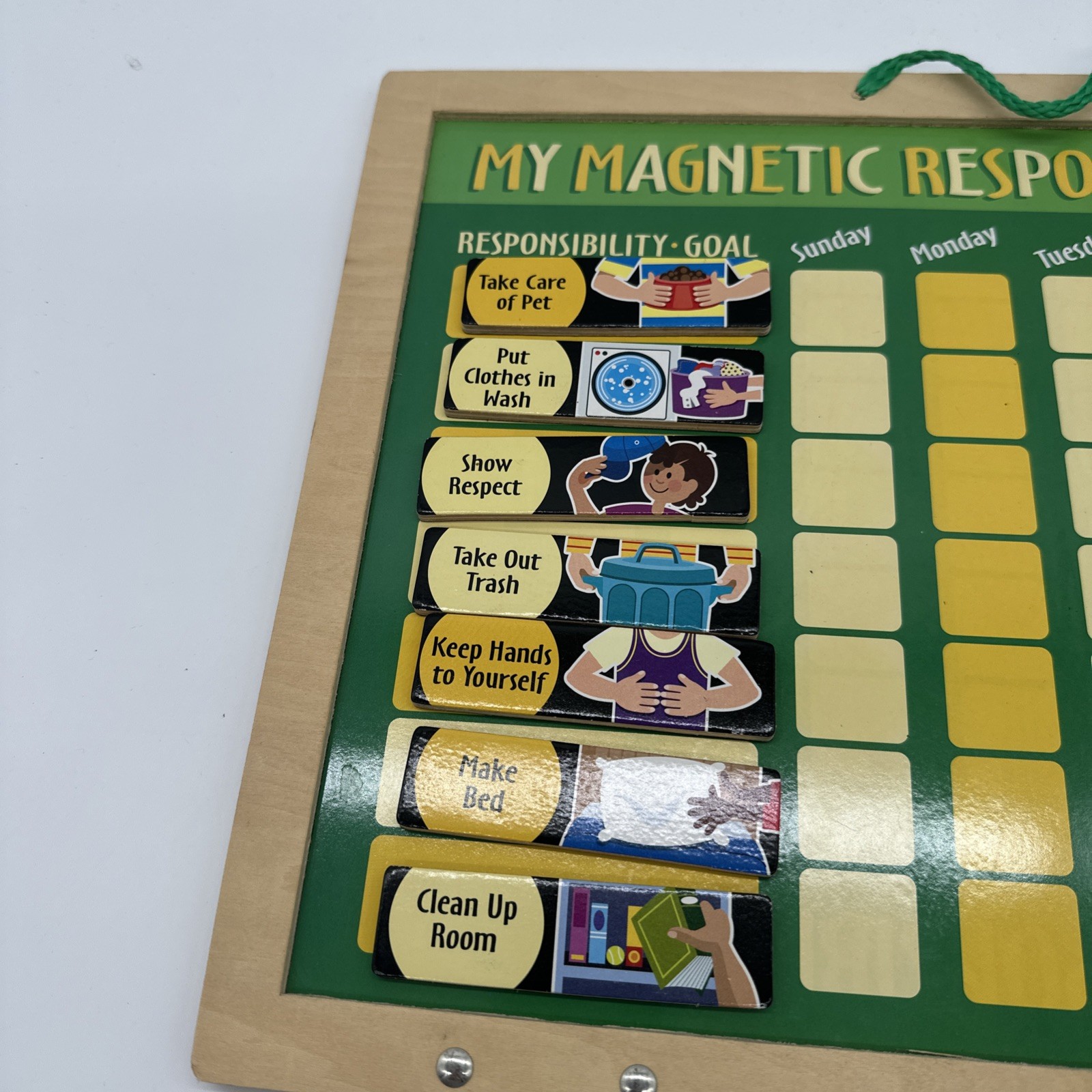 Melissa & Doug My Magnetic Responsibility Chart Multicolor Magnet Not Complete