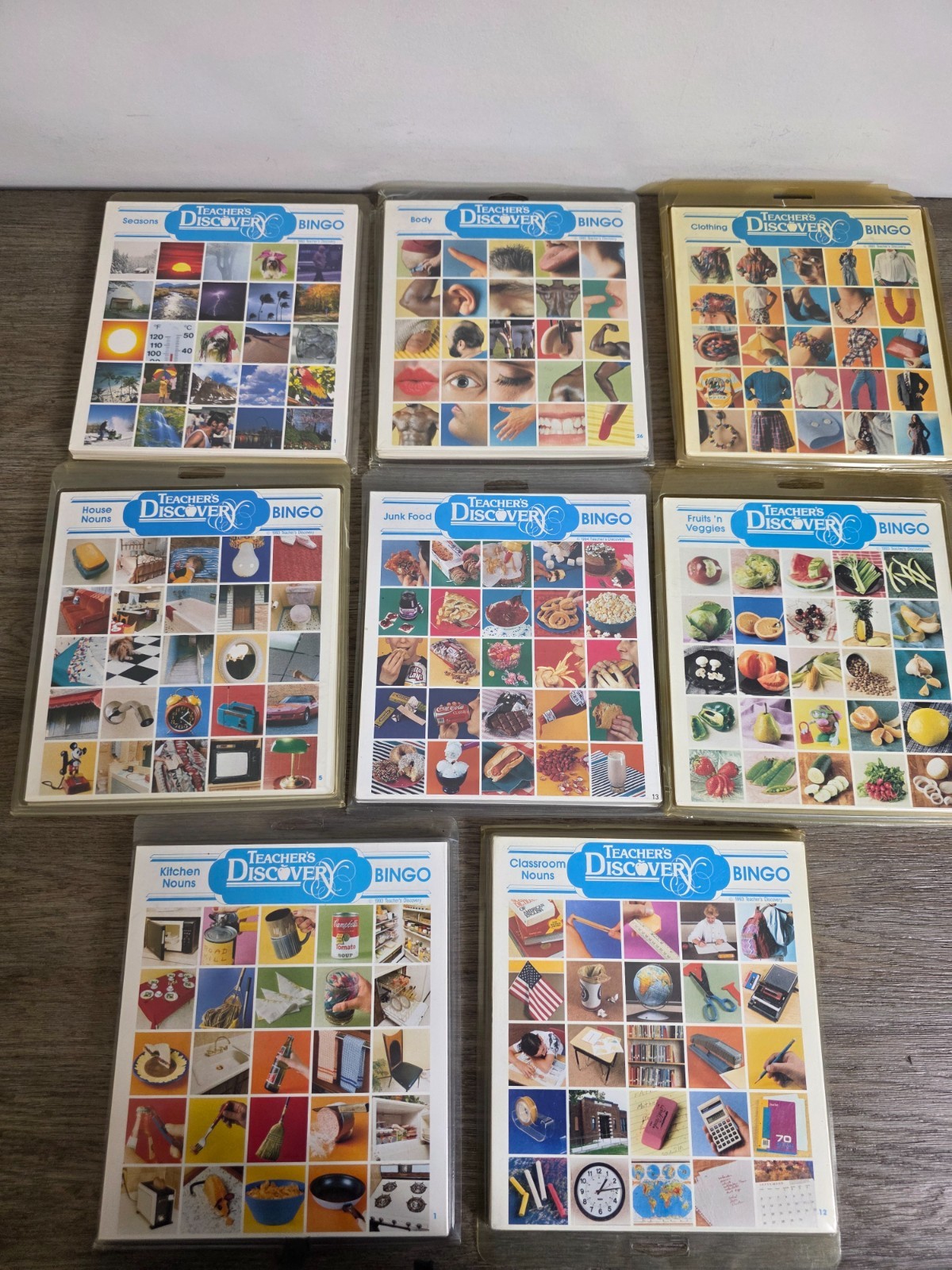 Lot of Eight (8) Teacher’s Discovery Bingo Card Sets Classroom Homeschool READ