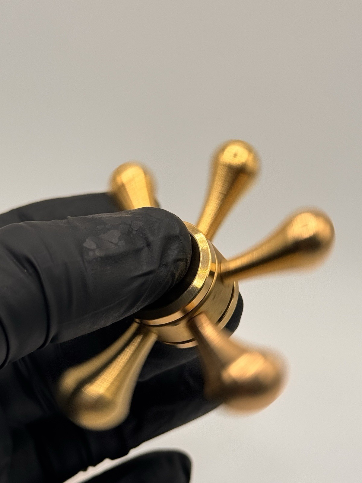 Six Arm Solid Metal Brass Fidget Spinner All Metal Toy Adults Kids Boys Girls
