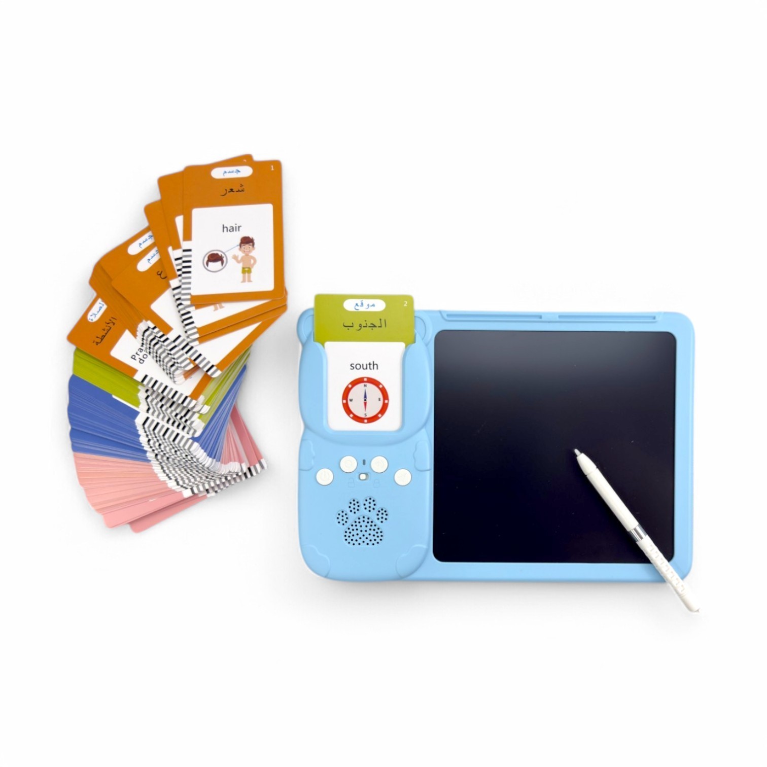 Montessori Arabic English Talking Flash Cards + LCD Tablet, 510 Sight Words
