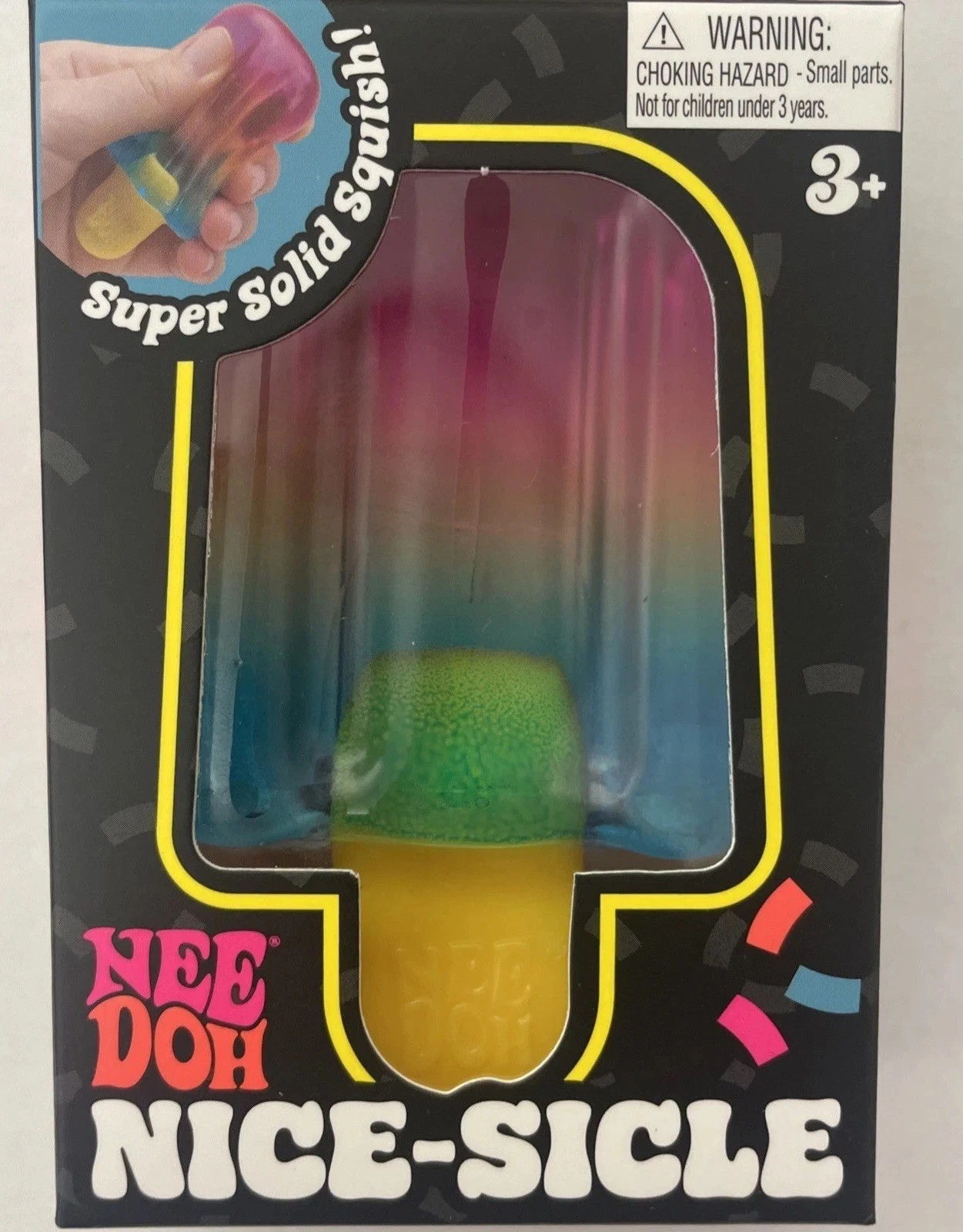 AUTHENTIC Nee Doh Nice-Sicle Popsicle Blue/Pink/Yellow Multicolor New US SELLER