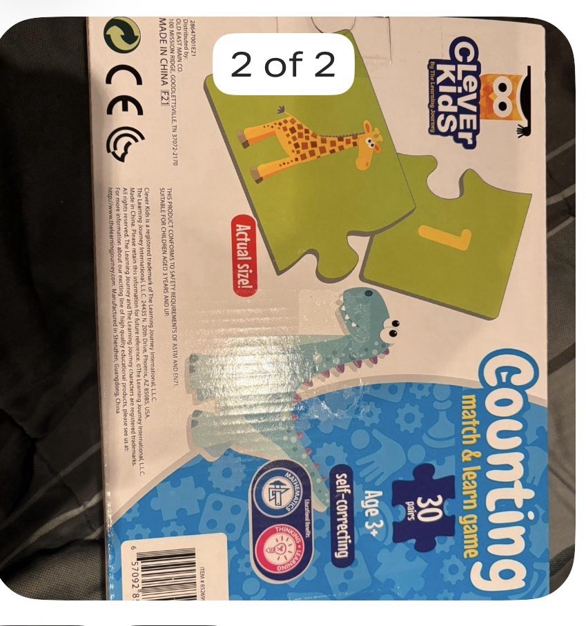 Clever Kids Puzzle Game Ages 3+