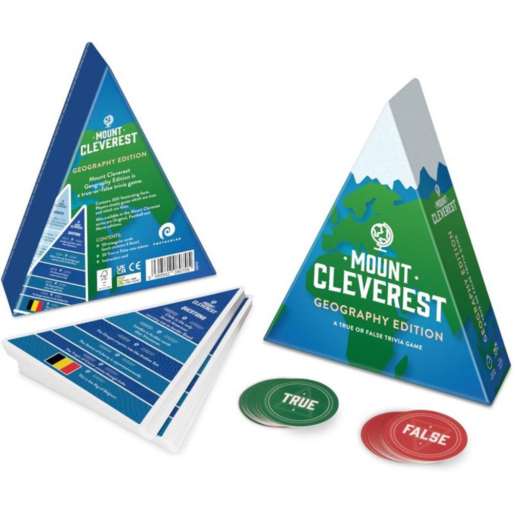 MOUNT CLEVEREST – True or False Trivia Game Fun Family Card Game OY