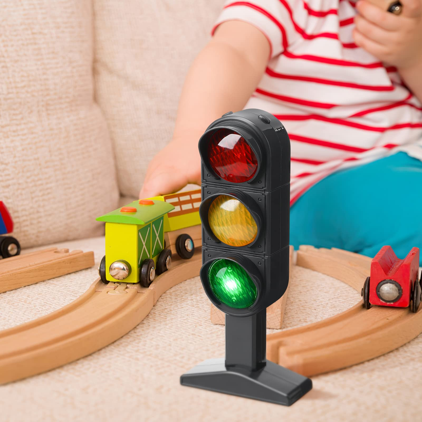 7.8 inch Traffic Light Signs Toy Multicoloured Simulation Road Light Safety T…