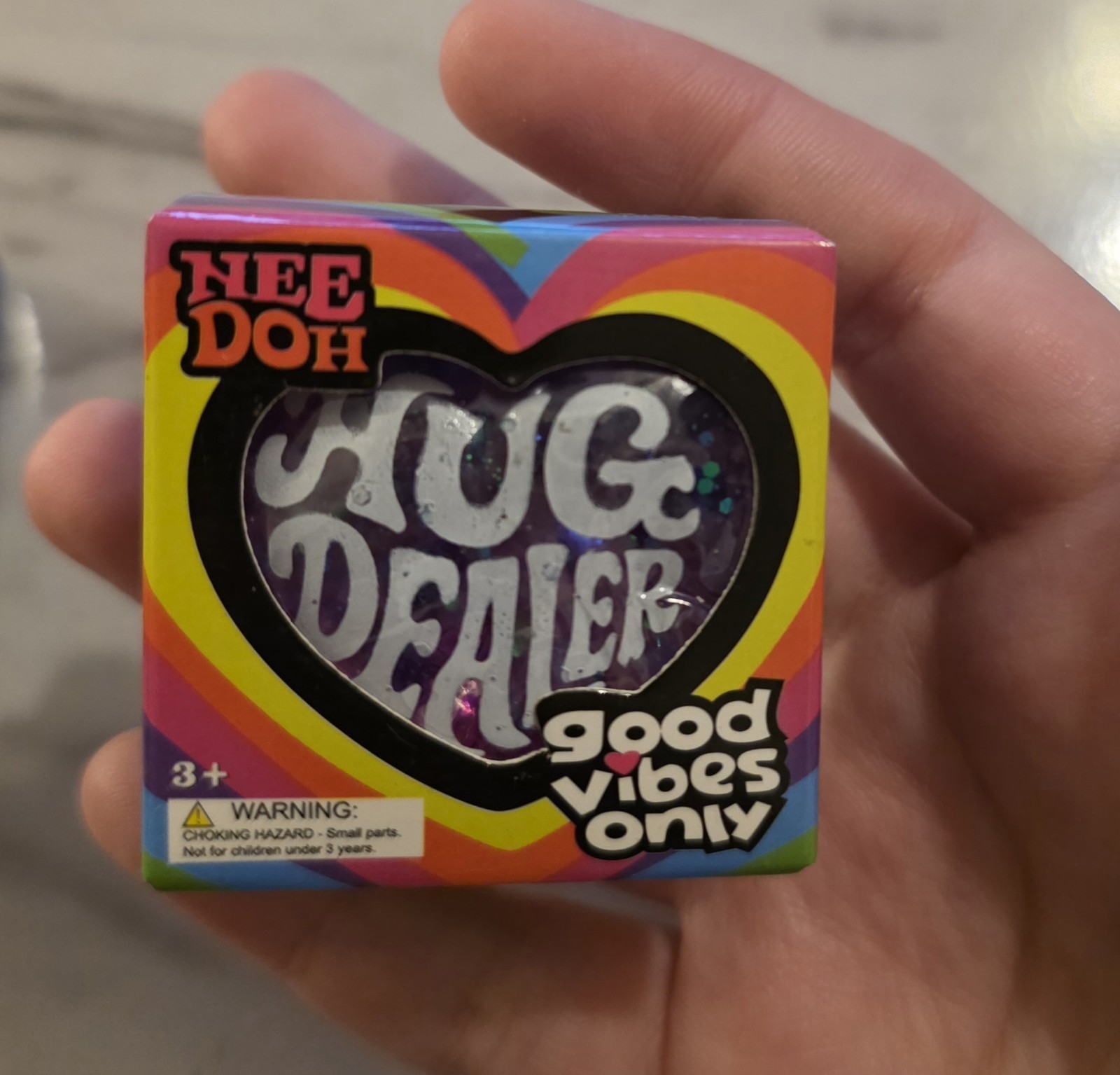 Small 3 Pack Of UNBRANDED Good Vibes ONLY Squishy Toy Hearts New In Box