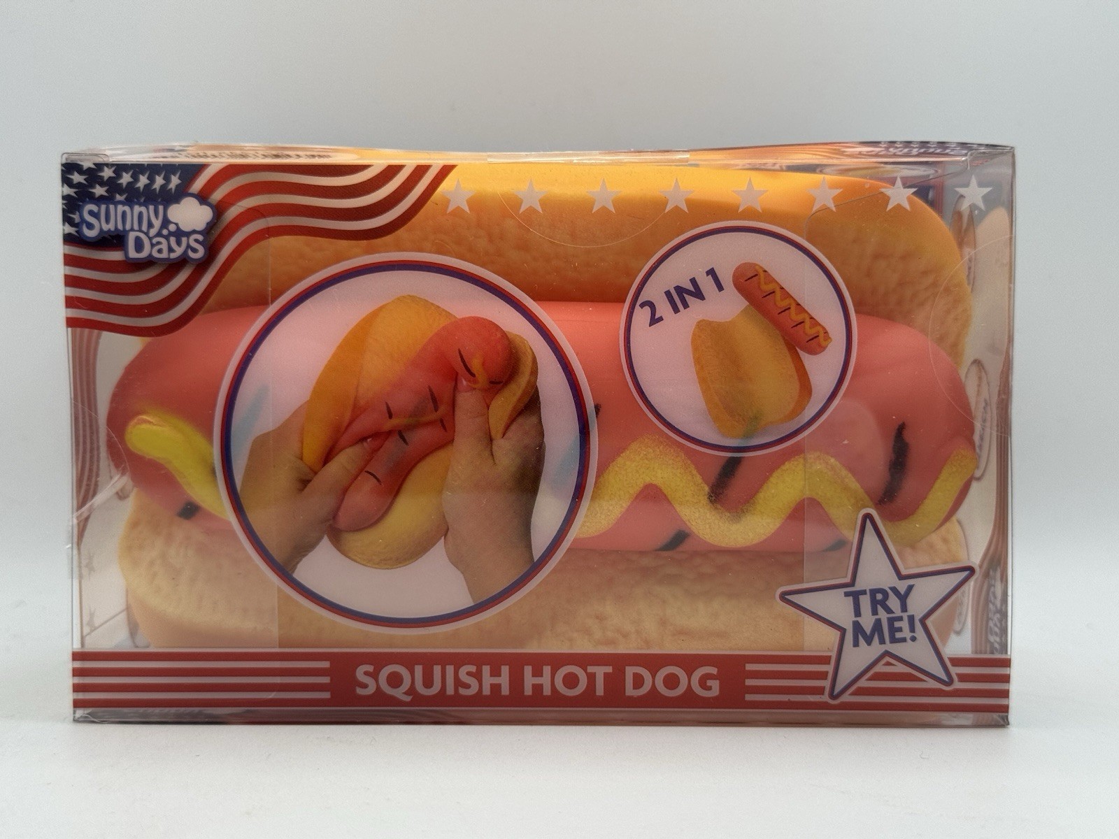 ToyMendous Sunny Days Squish Hot Dog Squishy Toy – NEW IN BOX!!