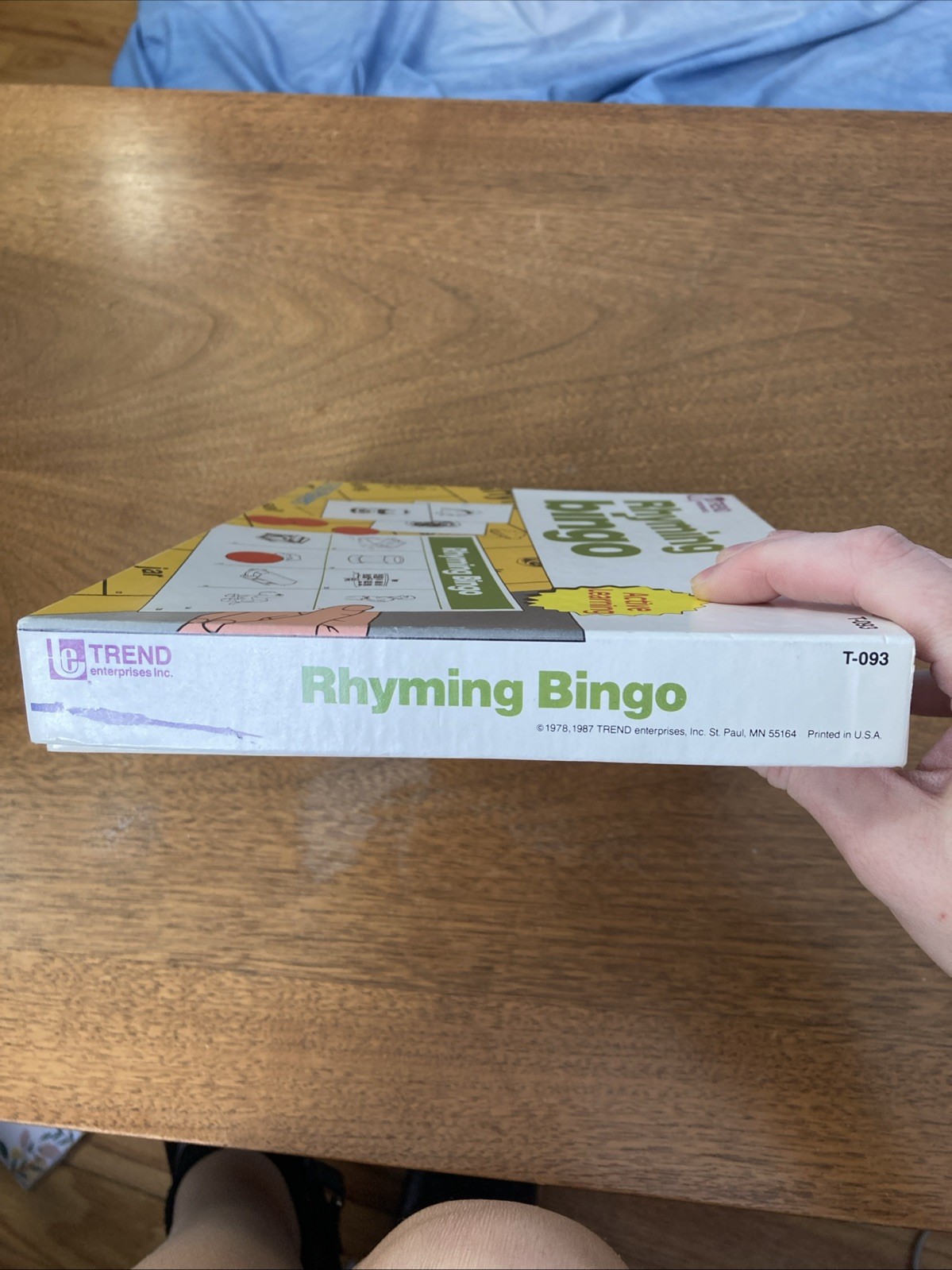 Vintage 1987 Children’s Educational Game Rhyming Bingo Trend Enterprises