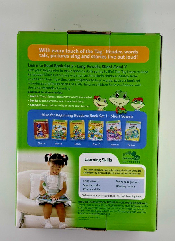 LeapFrog Tag Learn to Read Book Set 2 Long Vowels Silent E & Y 6 Books Only