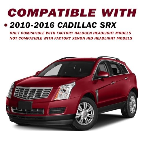 10-16 Cadillac SRX Halogen Headlight Assembly Pair Left Driver & Right Passenger