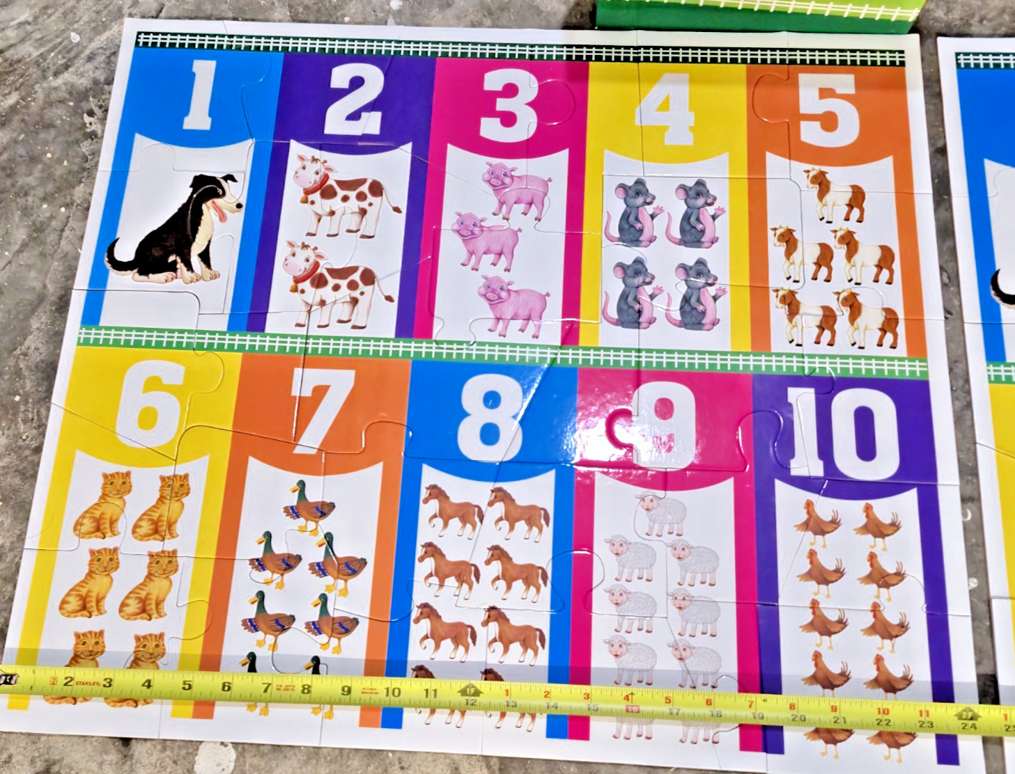 Count The Farm Animals Floor Puzzle 30 Pc – 2ft – Toddler Learning Ages 3+