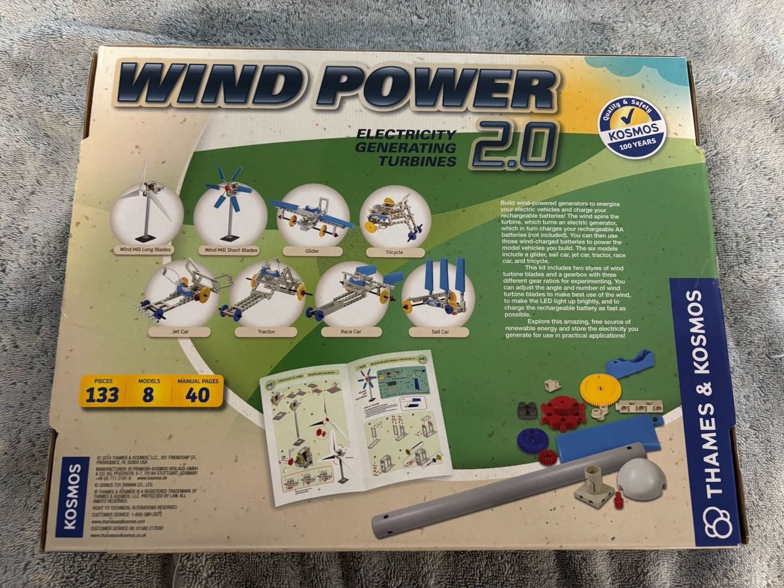 Thames and Kosmos 555002 Wind Power 2.0 Experiment Kit 8 Models – New
