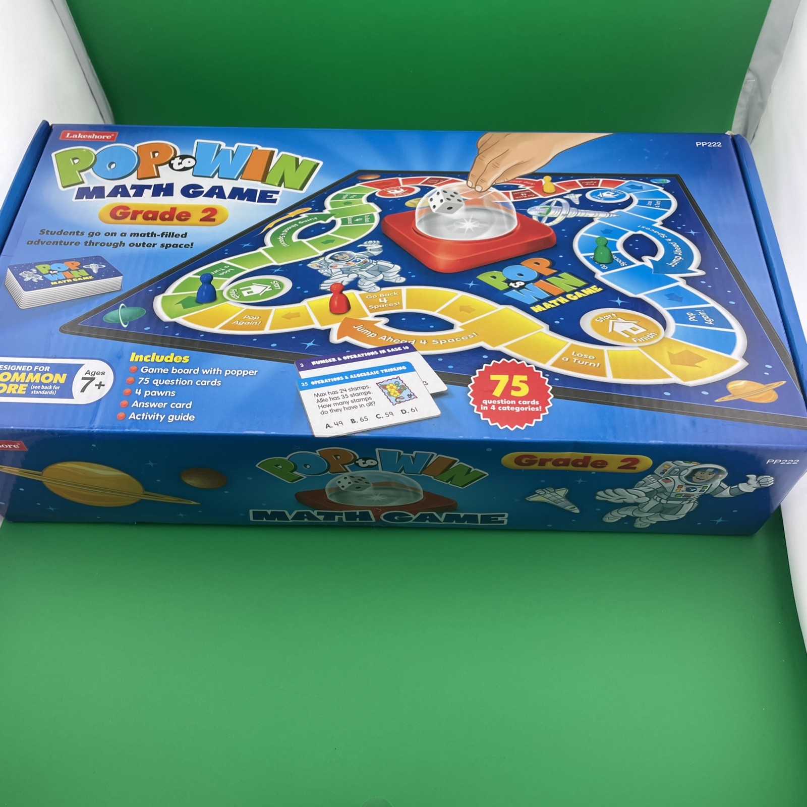 Lakeshore Pop to Win Math Learning Game for Grade 2 Ages 7+ Outer Space Game