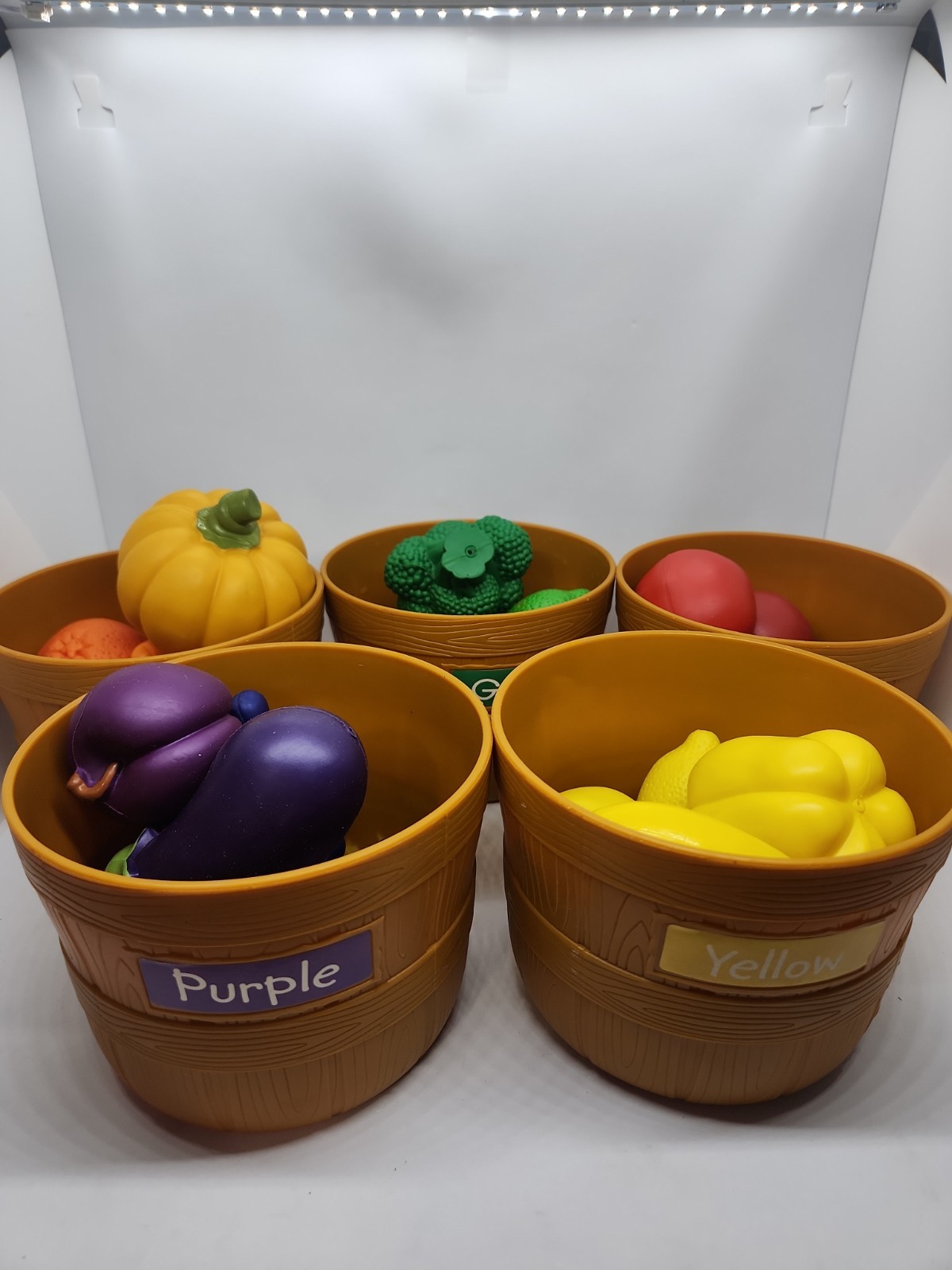 Learning Resources Farmers Market Color Matching Play Food Sorting Set Toy