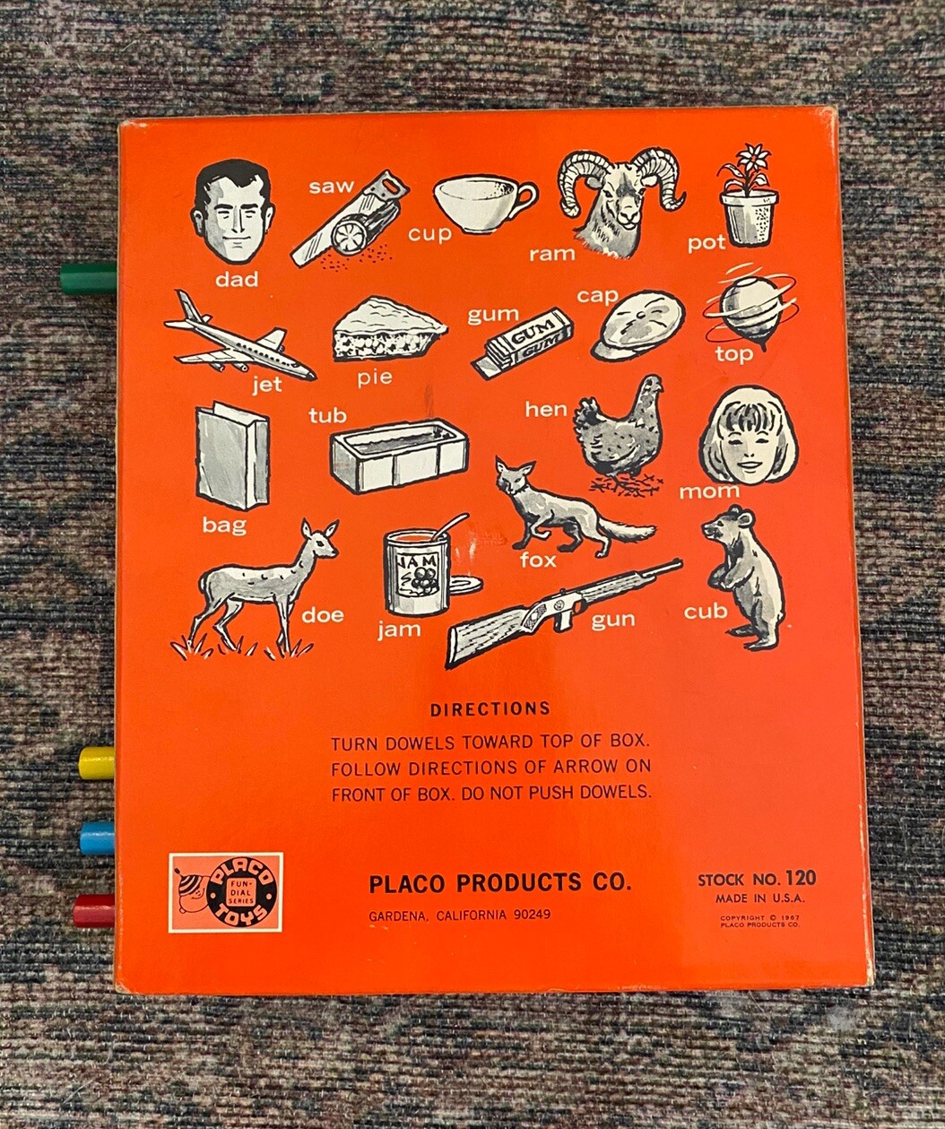 Vintage 60s Placo Toys My Spelling Box Children’s Learning Game 1967 Ages 4-8