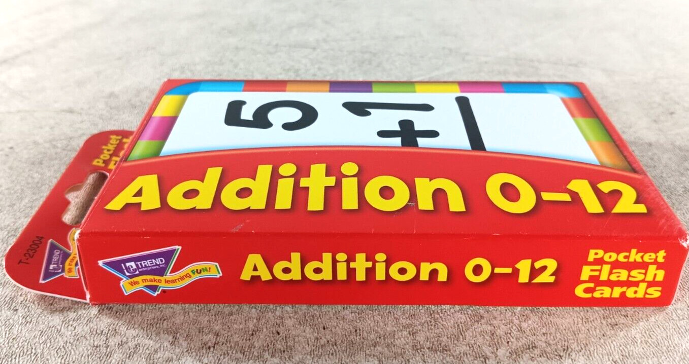 TREND Addition 0-12 Pocket Flash Cards T-23004 UPC 078628230048