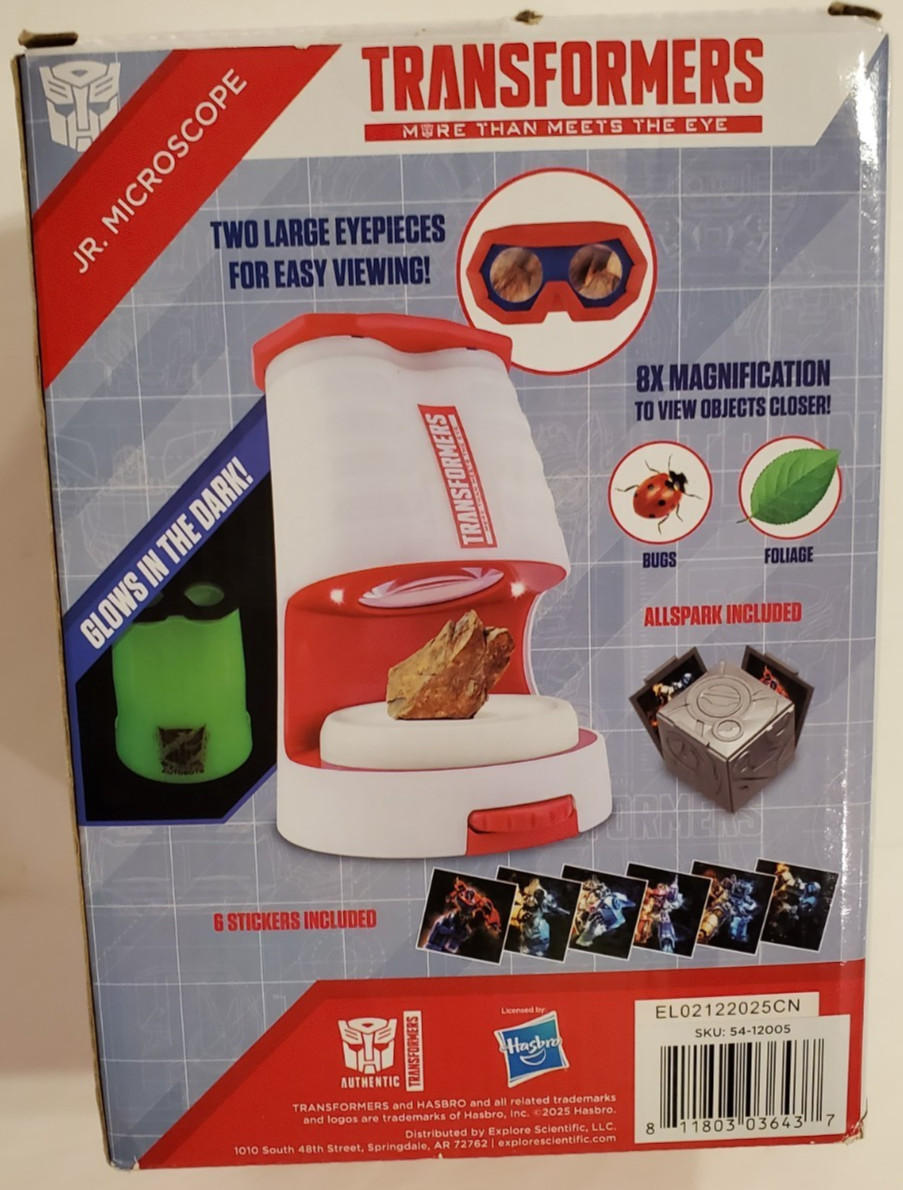 Transformers Jr. Lighted Microscope 8X Magnification – READ