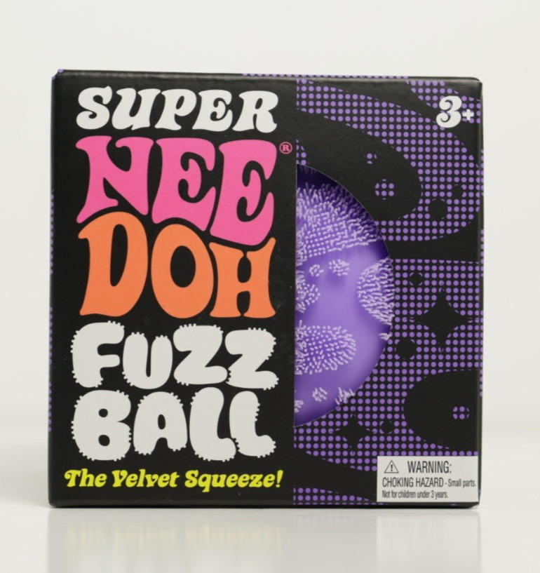 NeeDoh Super Fuzz Ball XL Velvet Squeeze PURPLE Fuzz Ball