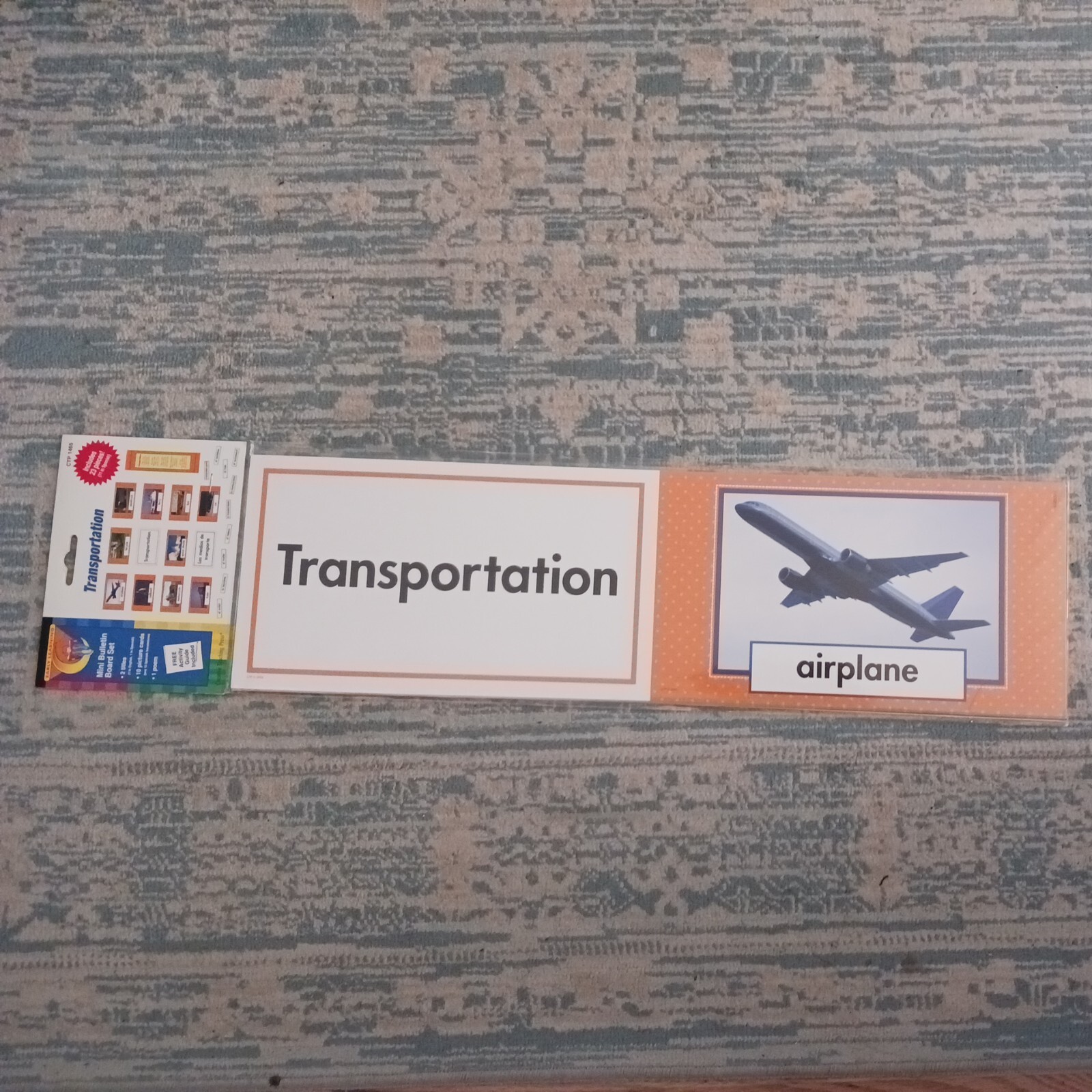 Transportation Mini Bulletin Board Set English/ Spanish CTP 1465 23 Pieces