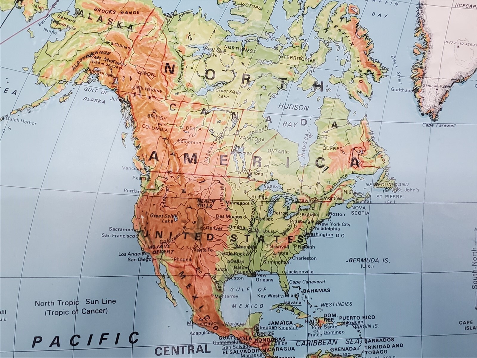 ⭐️⭐️⭐️⭐️⭐️ Vintage Nystrom The World Raised Relief Map 1960s-80s Lot of 2