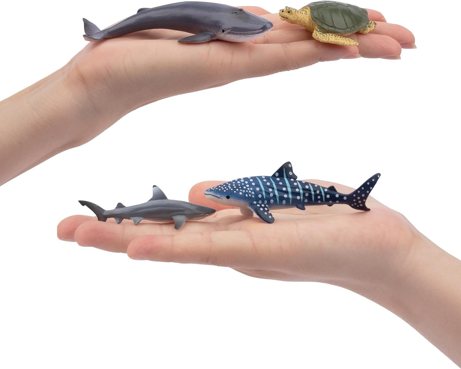 24Pcs Mini Ocean Animal Figurines: Realistic Cake Toppers with Sharks, Whales &