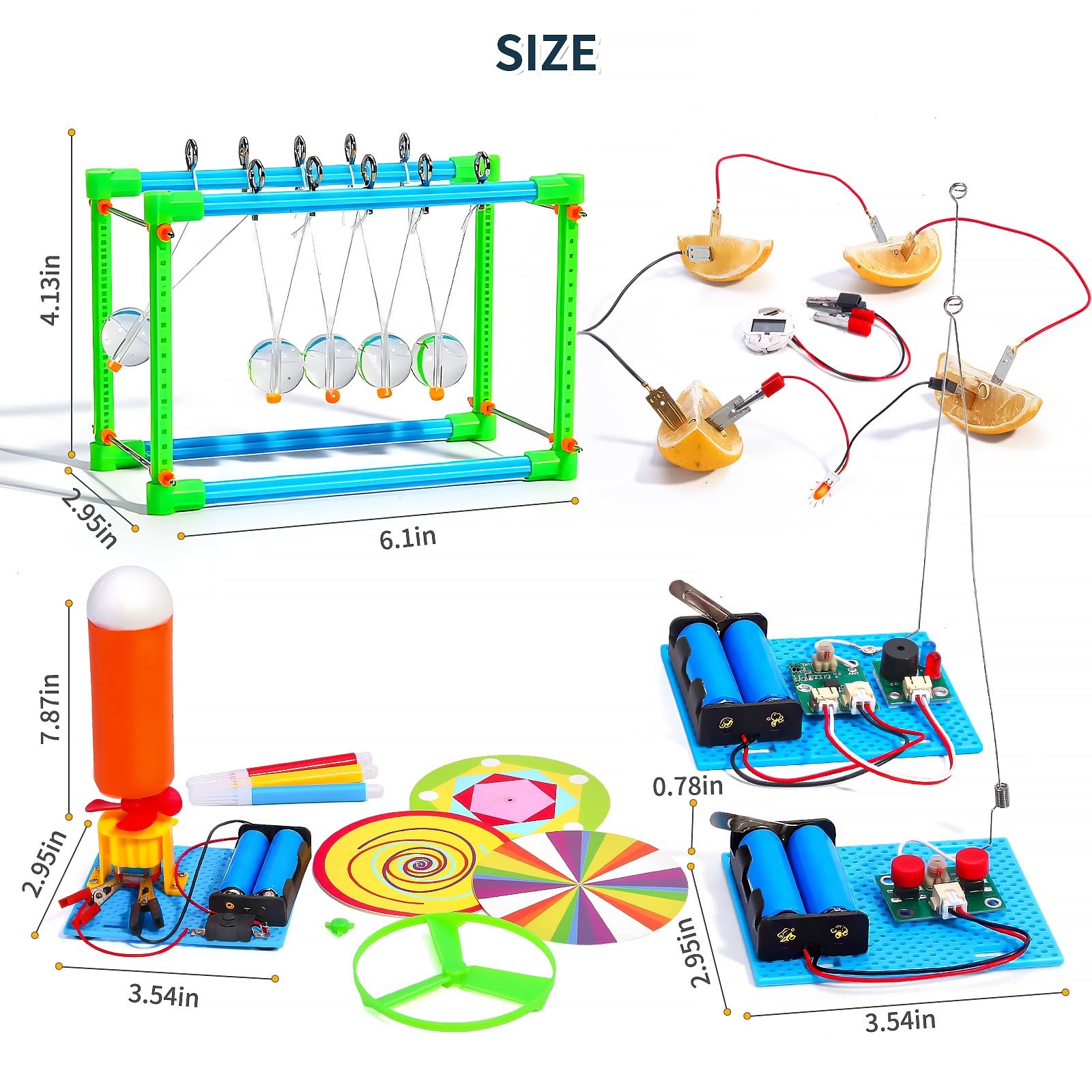 4 Set STEM Science Kits for Kids Age 8-12, 2.5 x 3.5 x inches, Colorful