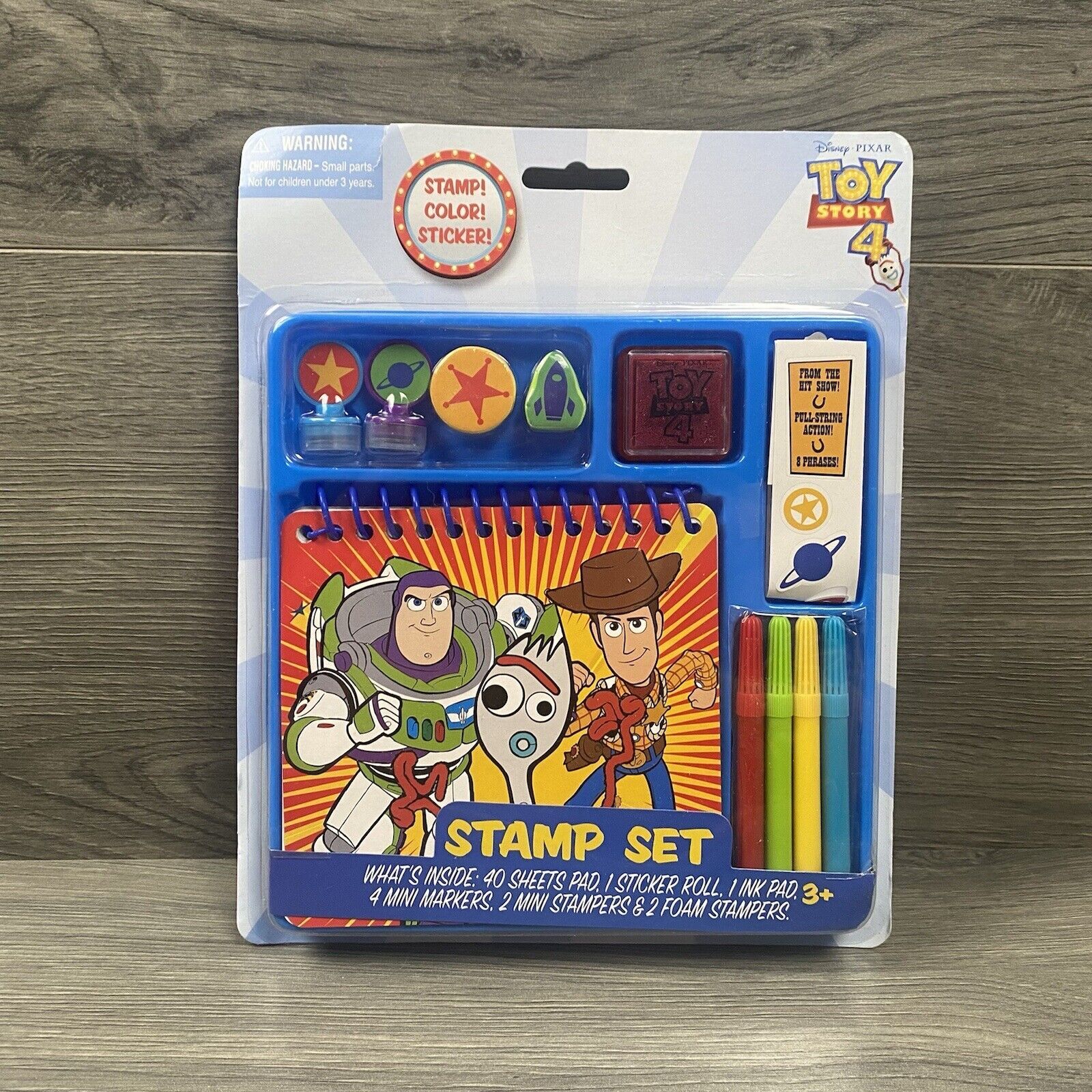 Toy Story 4 Stamp Set New Sealed Children Activity Stickers Stampers Markers