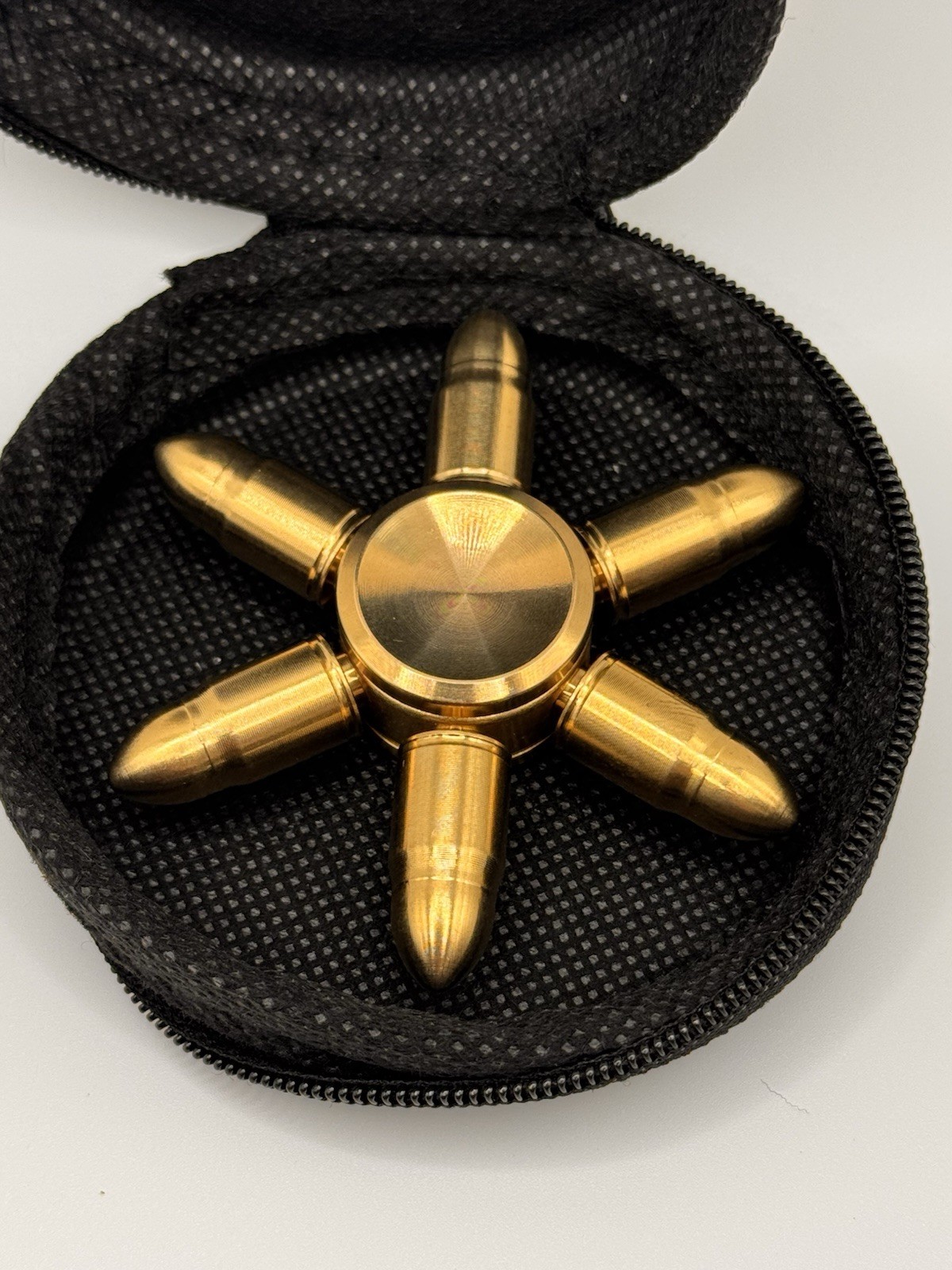 Gold Bullet MetalBrass Fidget Spinner All Metal Toy Adults Kids Boys Girls