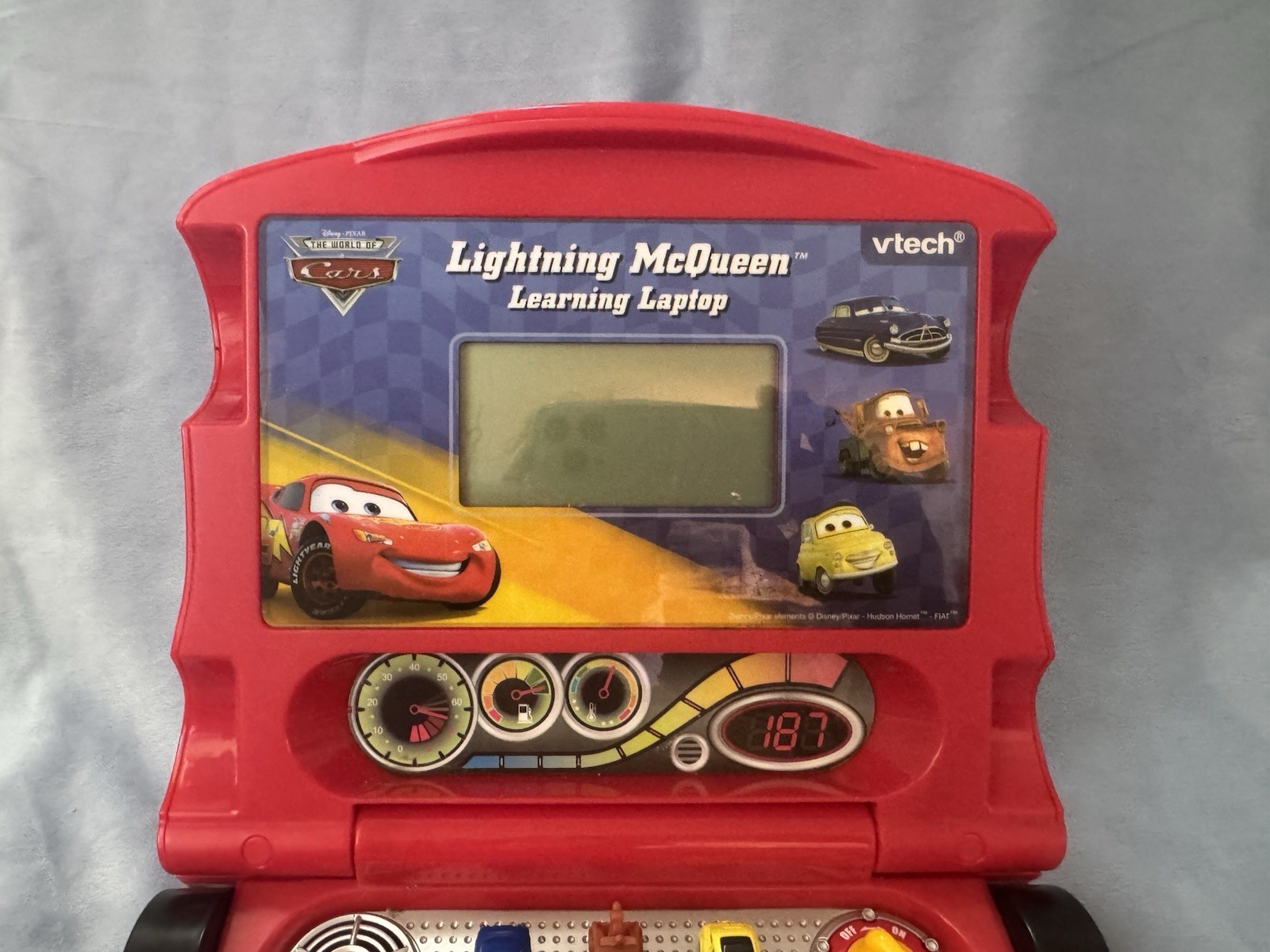 Disney Pixar Cars 2 Lightning McQueen VTech Learning Laptop W/ Mouse Works