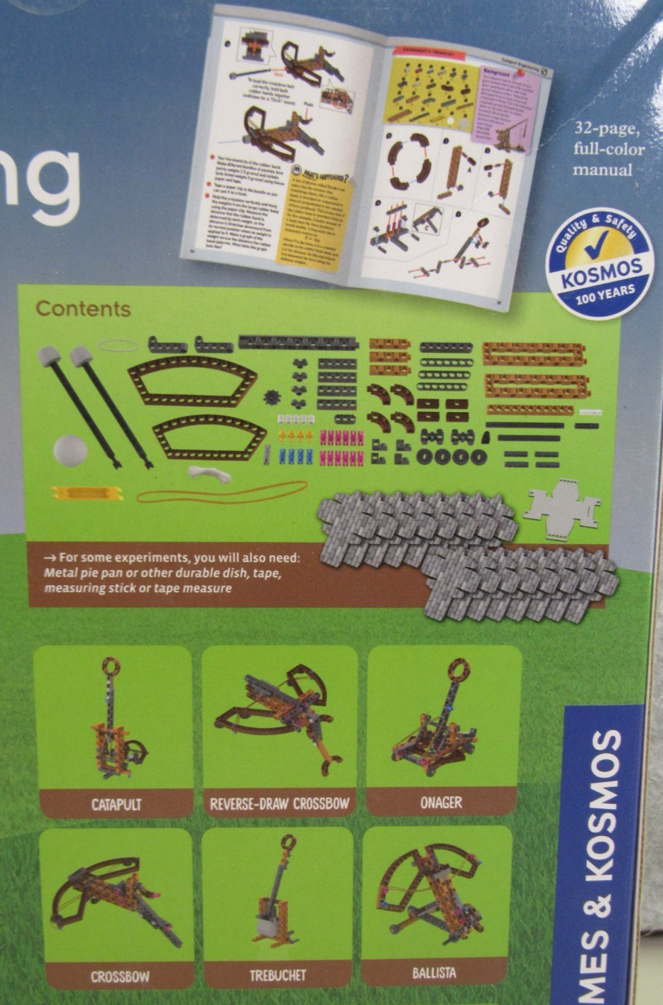 CATAPULT ENGINEERING 6-in-1 Kit Build Medieval Weapons STEM Thames Kosmos NEW!