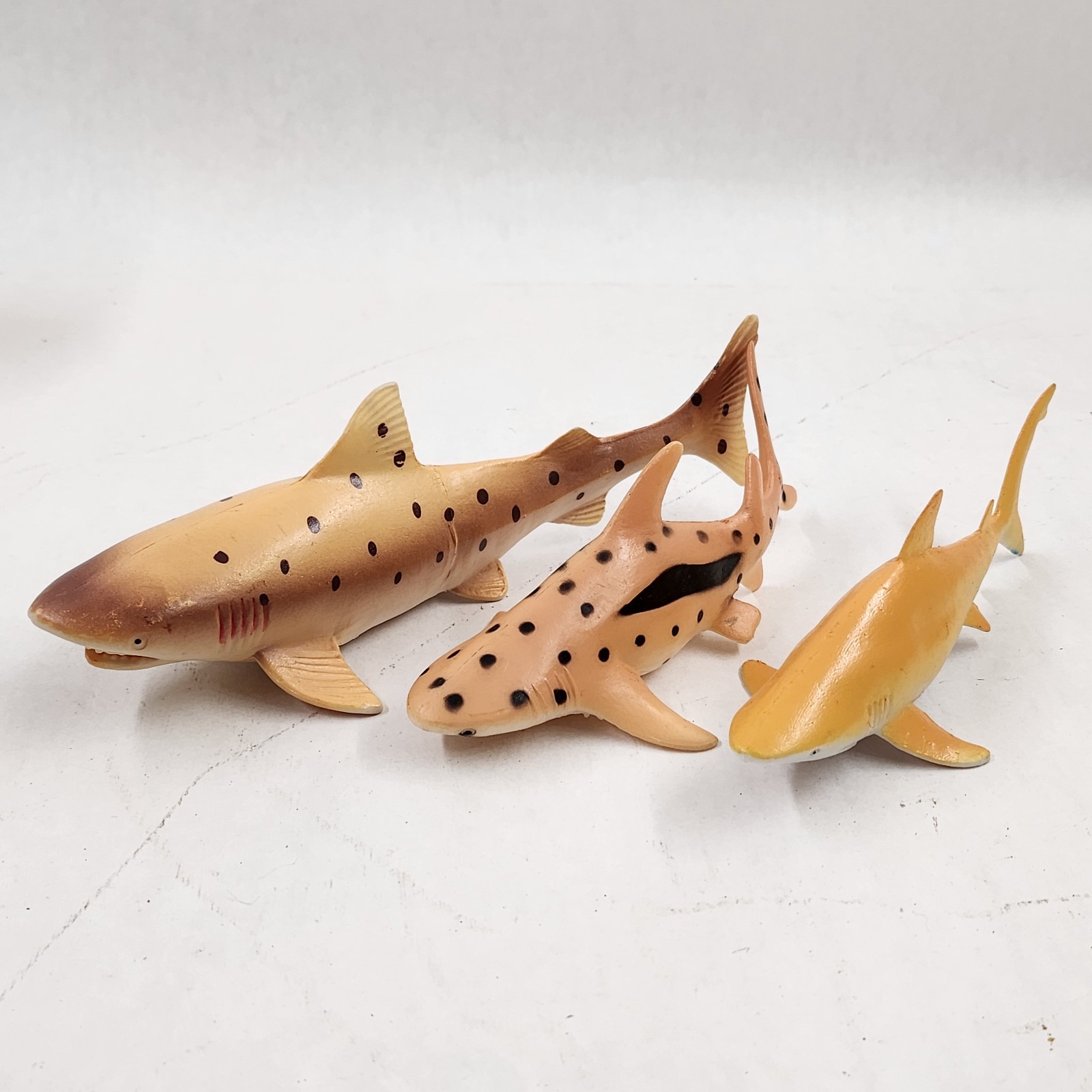 9″ Leopard 7″ Lemon 7″ Billhead Shark Toy Spotted Figurine Hard Plastic Ocean