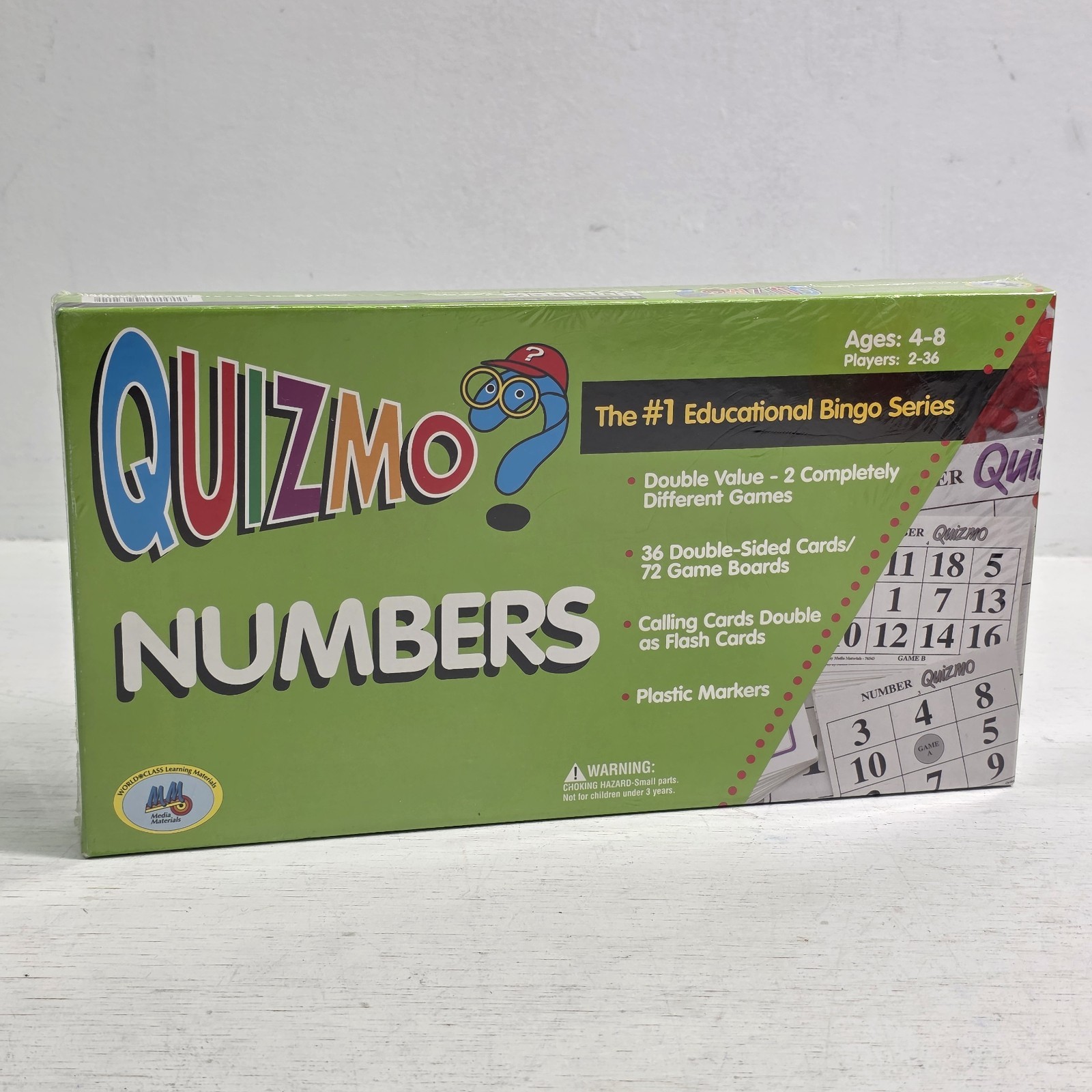 QUIZMO Numbers Educational Bingo Game Flash Cards Learning Ages 4-8 Sealed!