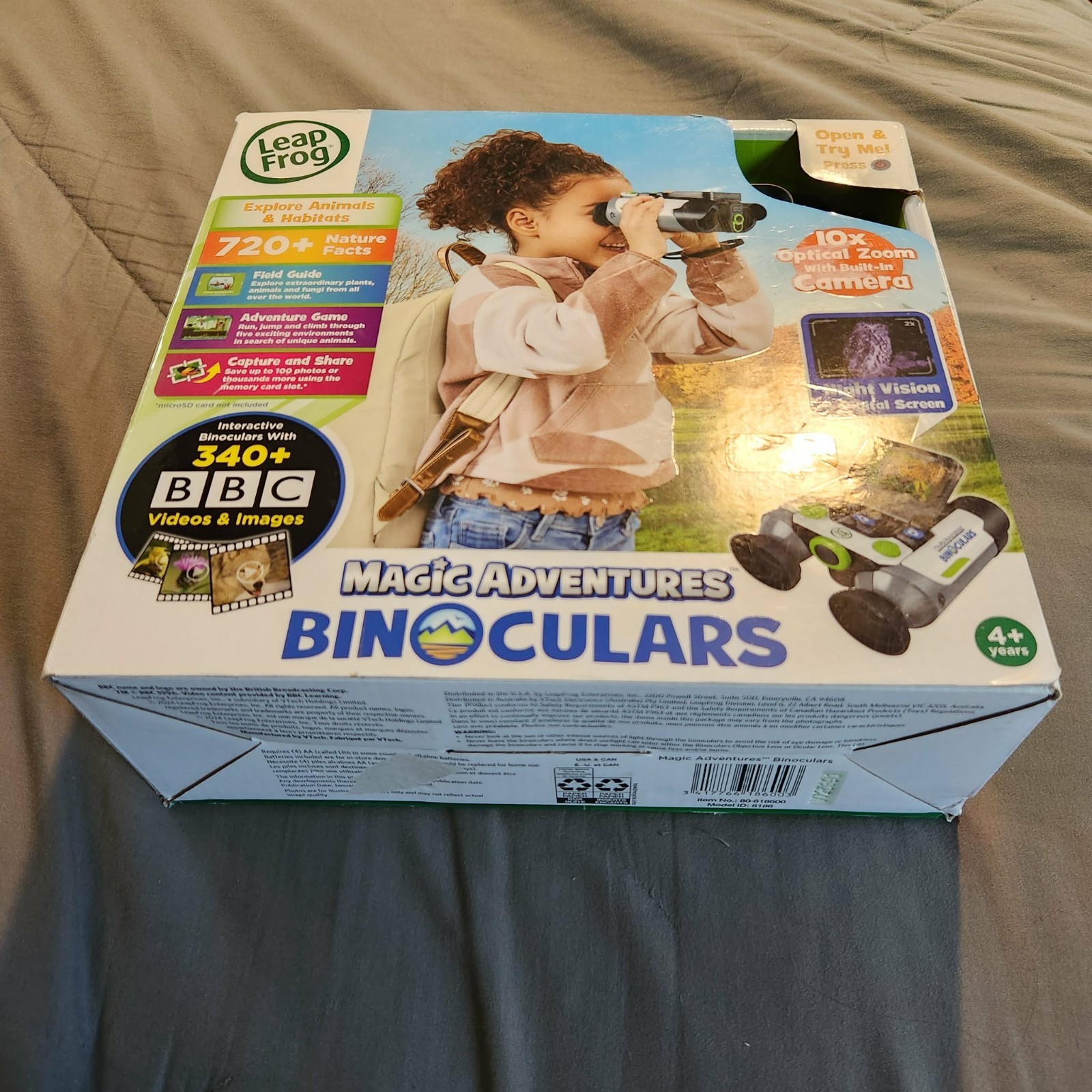 Leap Frog Magic Adventures Binoculars, Screen Capture, Night Vision For Kids NEW