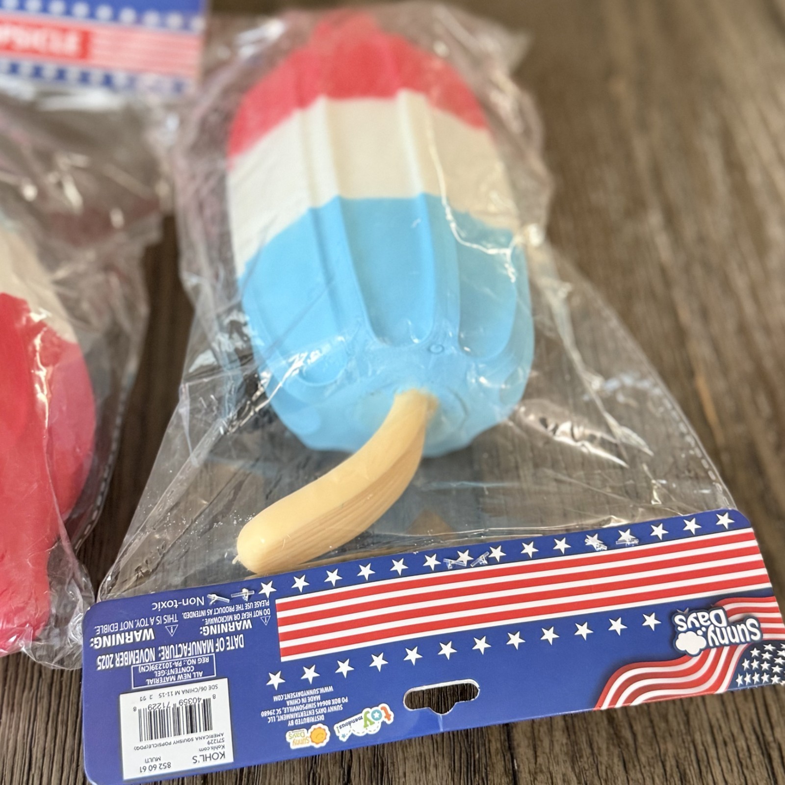 Sunny Days Squeeezy Americana Squishy Rocket Pop Viral Novelty Fidget Toy New