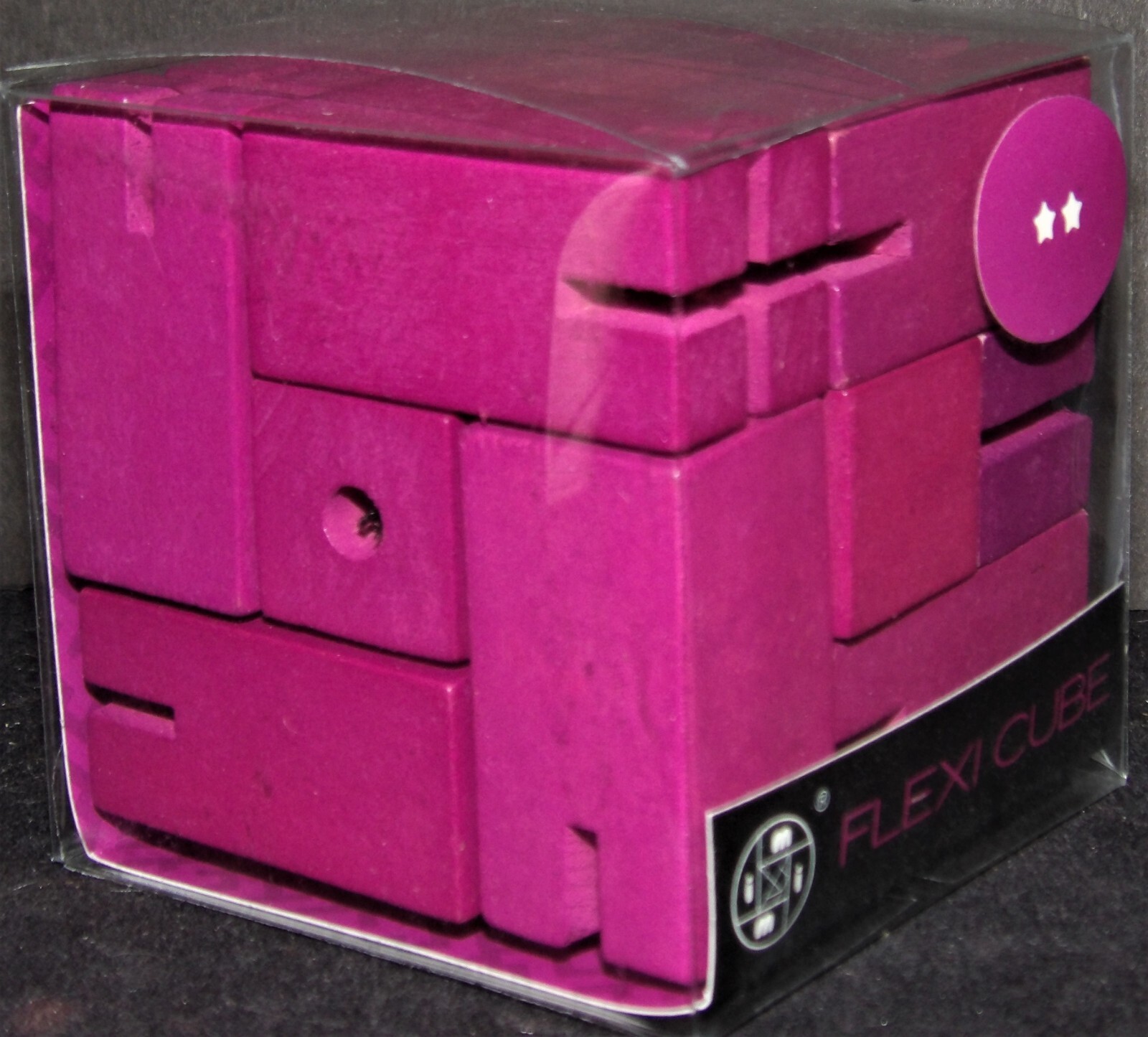Flexi Cube NEW Wooden PURPLE Build Toy RARE , Streamline, Simple Genius age 6 u