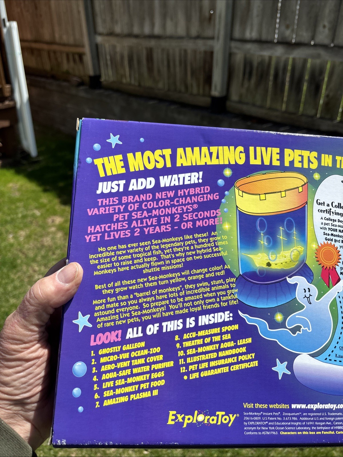 Amazing Live Sea-Monkeys SUNKEN TREASURE Tank Aquarium NEW RARE VTG 1998