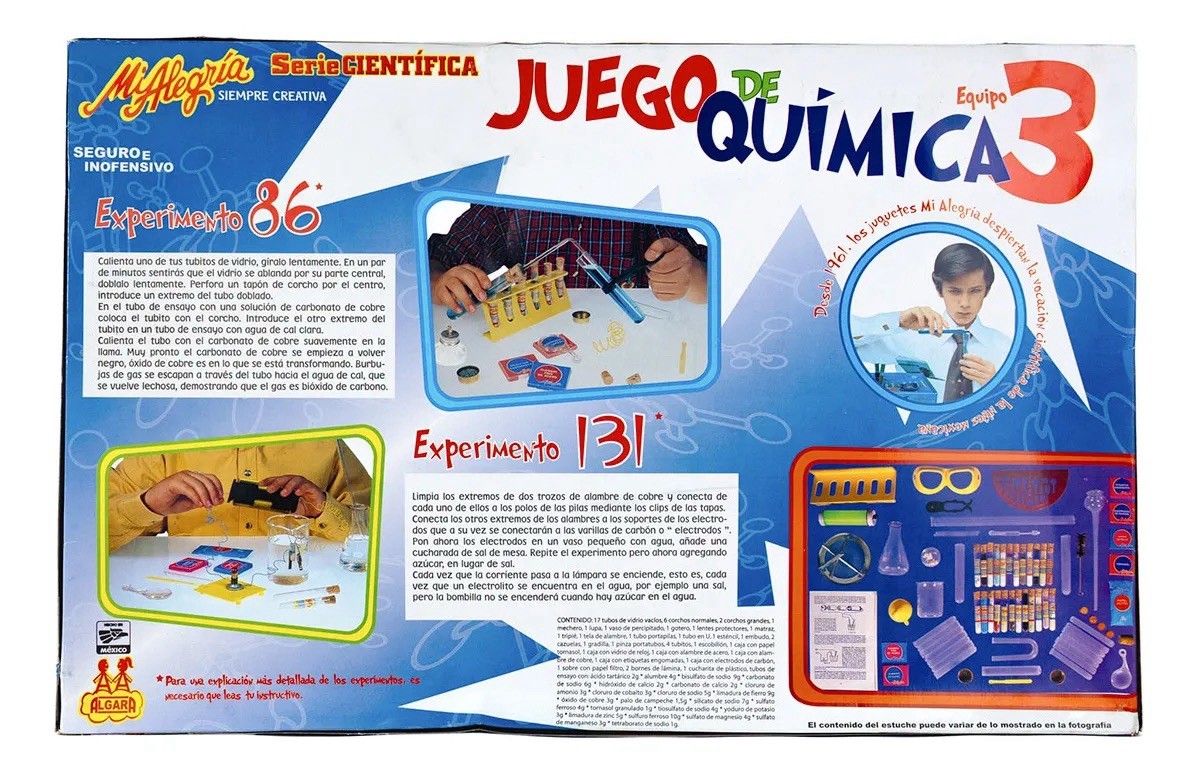 Mexican Toy Juego De Quimica Chemistry Set 160 Experiments Made In Mexico