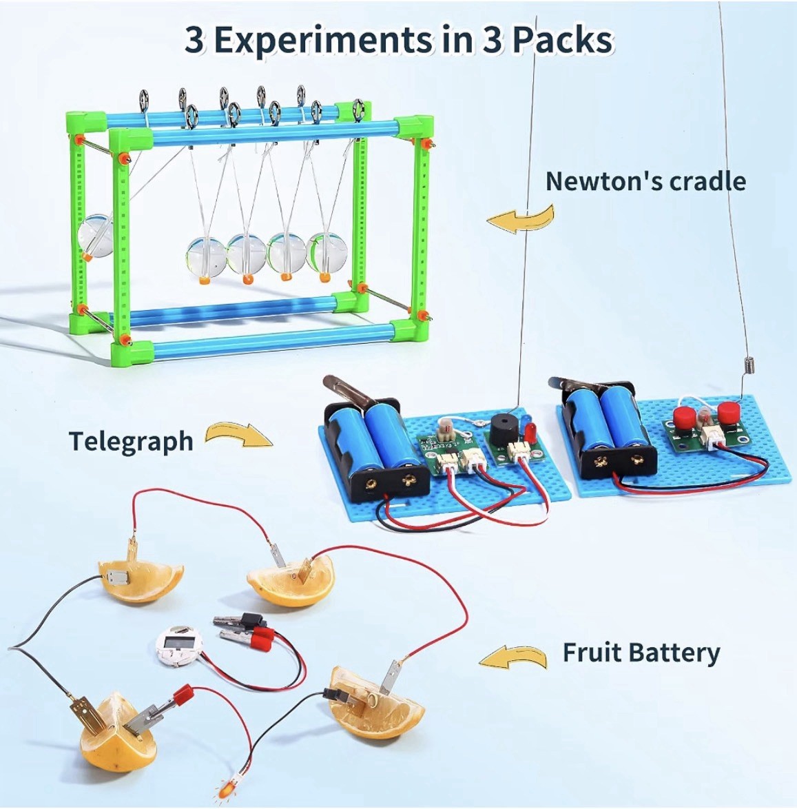 STEM Science Kits 4 Pack, 7-in-1 Electric Motor Toy for Kids Ages 8-12