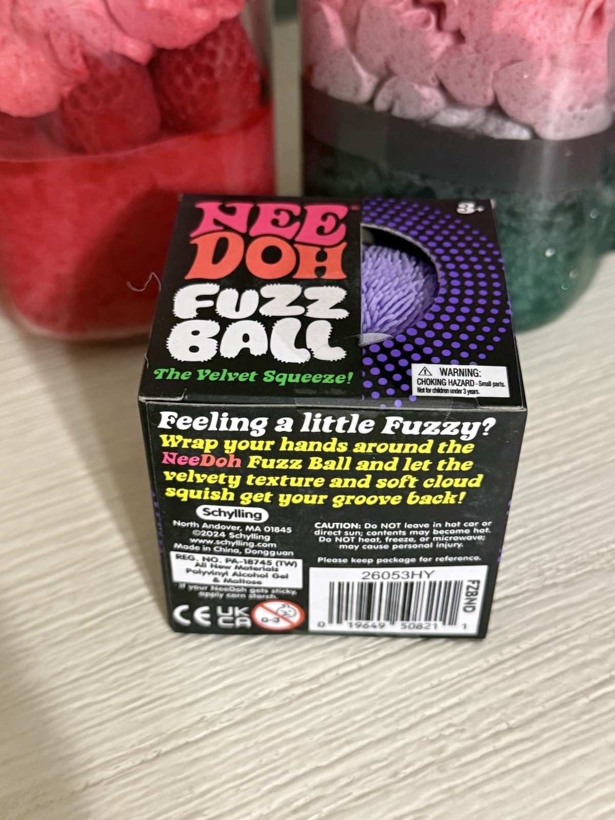 NEW Purple Needoh FUZZ BALL Nee Doh Squishy Fuzzball AUTHENTIC US Squeeze Squish