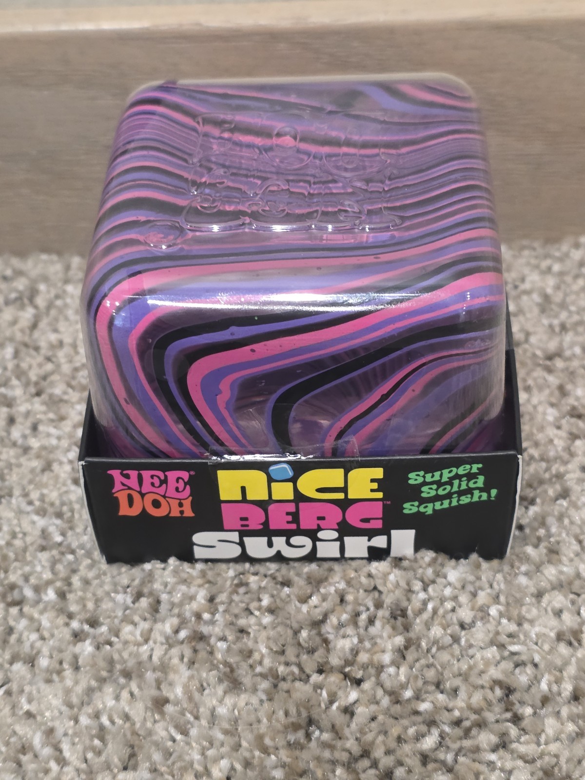 NeeDoh Nice Berg Swirl Nee Doh Squishy Swirl Cube Pink Blue Purple New