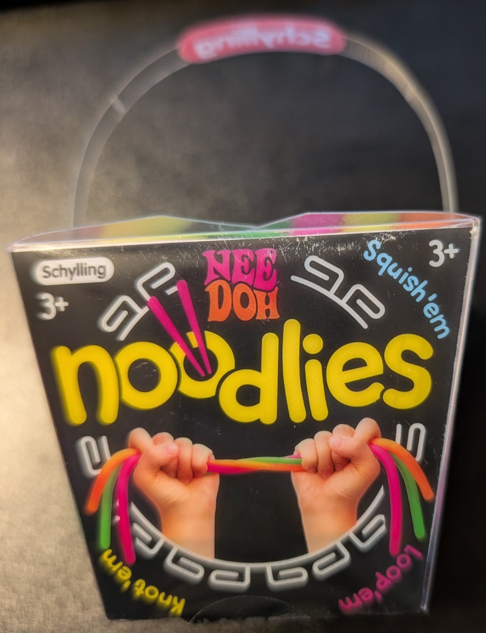 NeeDoh Noodlies Sensory Fidget Toy, RARE Nee Doh Stretchy Noodles 5 Colors USA