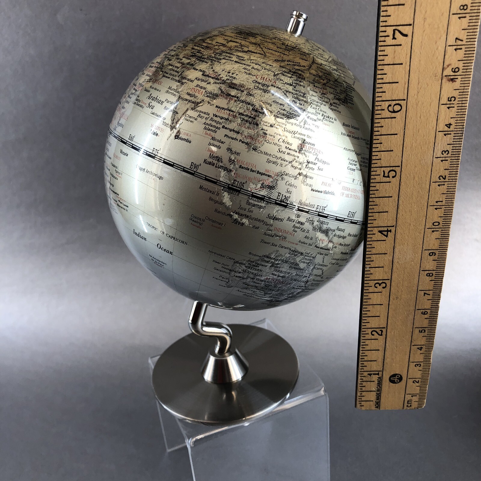 5″ Bronze World High Gloss Desk Globe Decorative Desktop Terrestrial Desk Office